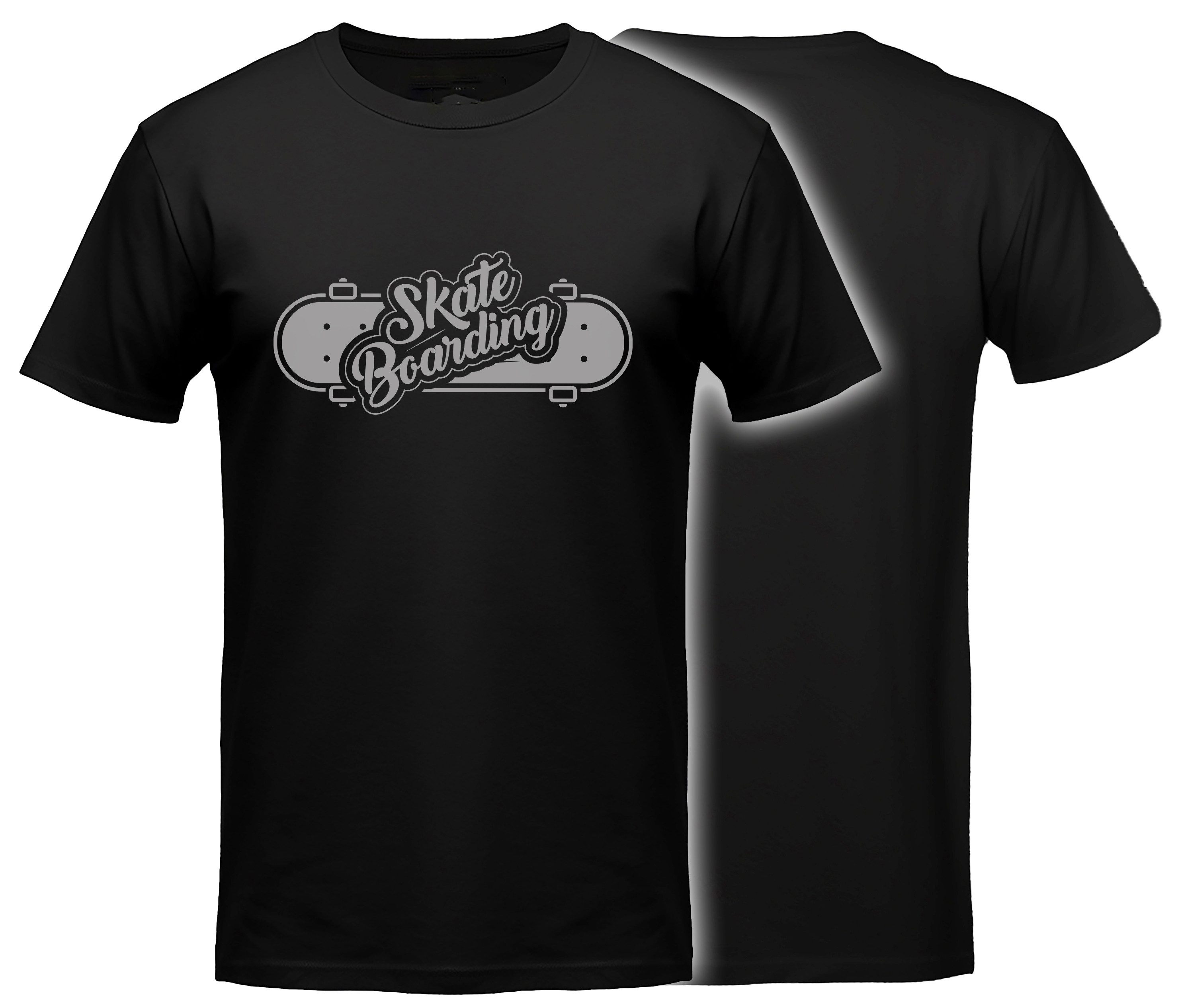 MyDesign24 T-Shirt Skater print Shirt Skateboarding Skater T-Shirt schwarz kurzarm Regular Fit i539
