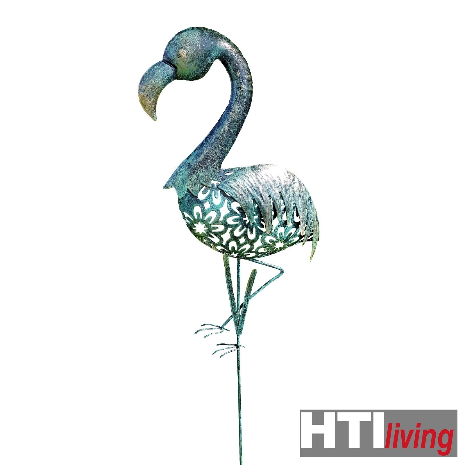 (1 Flamingo, Gartenfigur St), Gartenstecker Gartendkoration HTI-Living