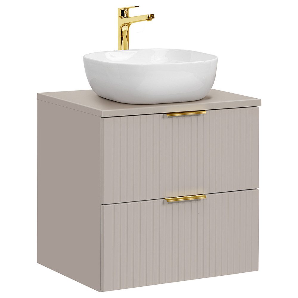 Lomadox Waschtisch ADELAIDE-56-CASHMERE, 60cm mit Keramik-Aufsatzbecken, günstig online kaufen