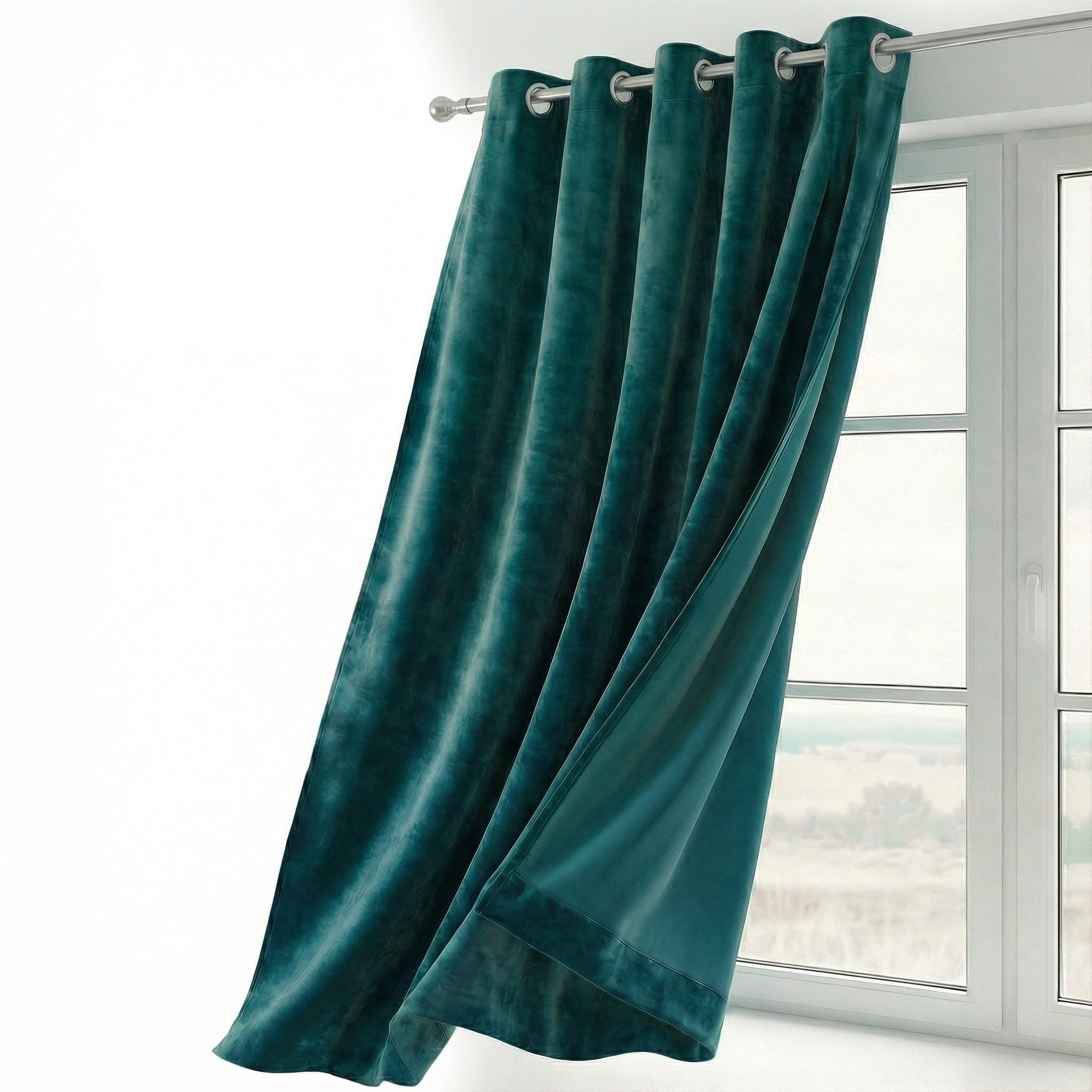 Beautex Verdunkelungsvorhang Samt Vorhang Ösen Gardine Velvet blickdicht abdunkelnd (1 St), Ösen, abdunkelnd, Velvet-Samt, blickdicht, Ösenaufhängung, pflegeleicht