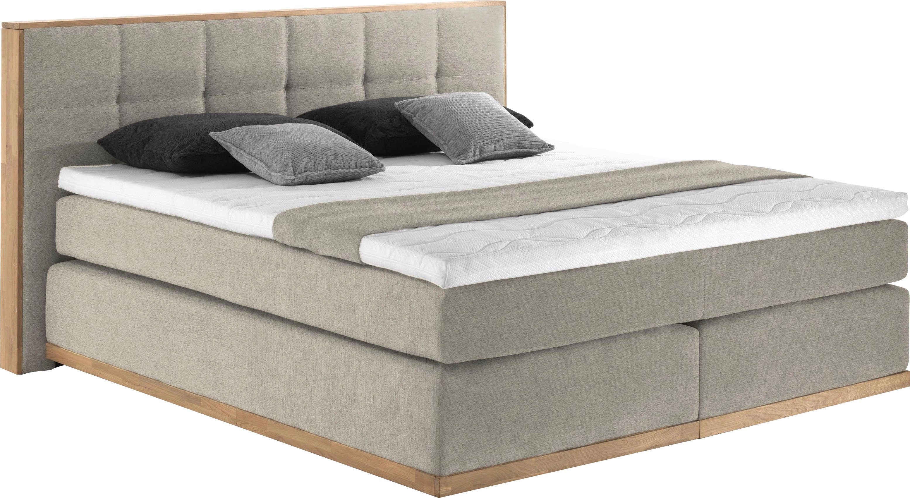 PLACES OF STYLE Boxspringbett "Vinton" aus massiver Eiche, verschiedene Här günstig online kaufen