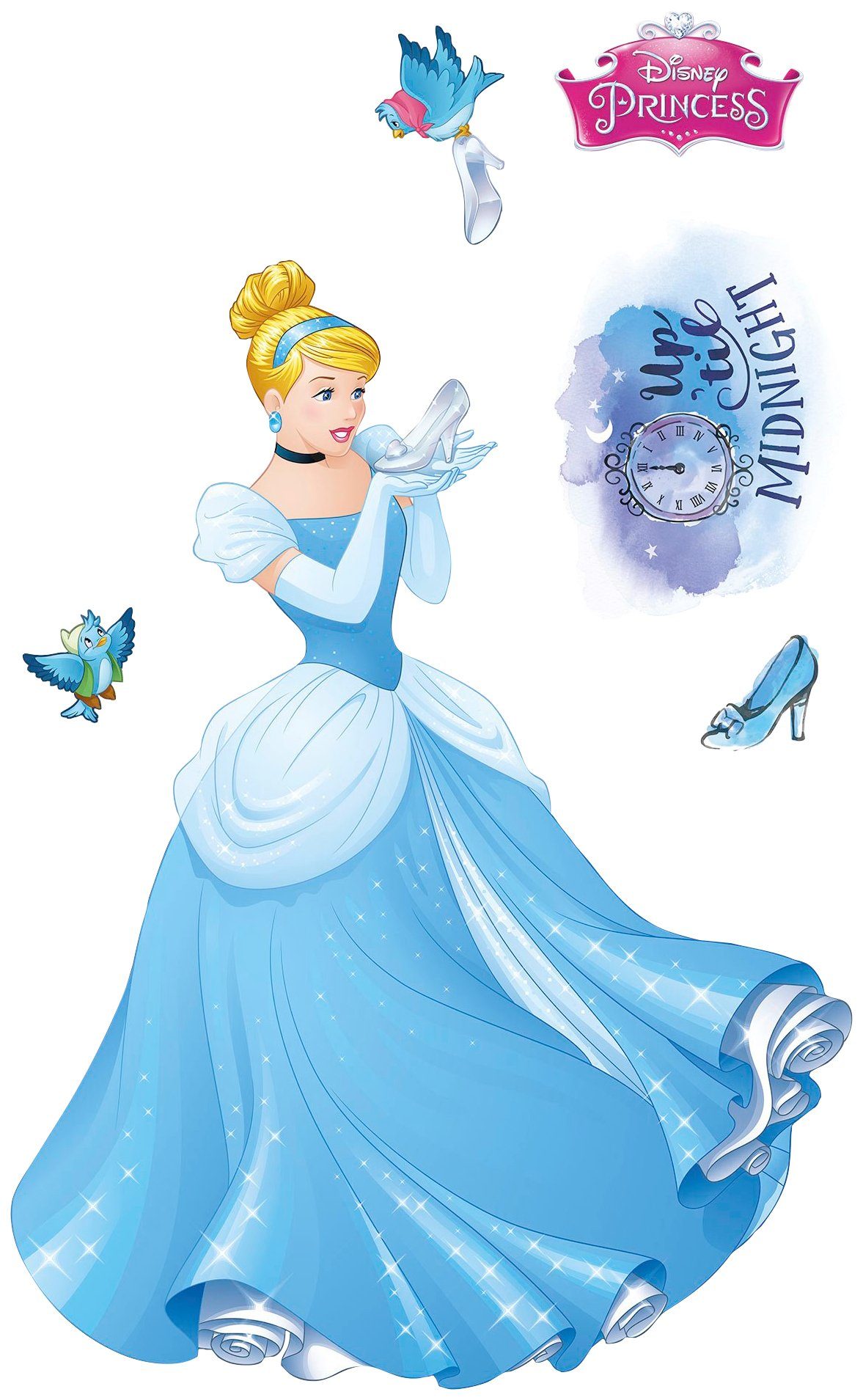 Komar Vliestapete Selbstklebende Vlies - Cinderella XXL - Größe 127 x 200 cm, glatt, bedruckt, (1 St), Kinderzimmer