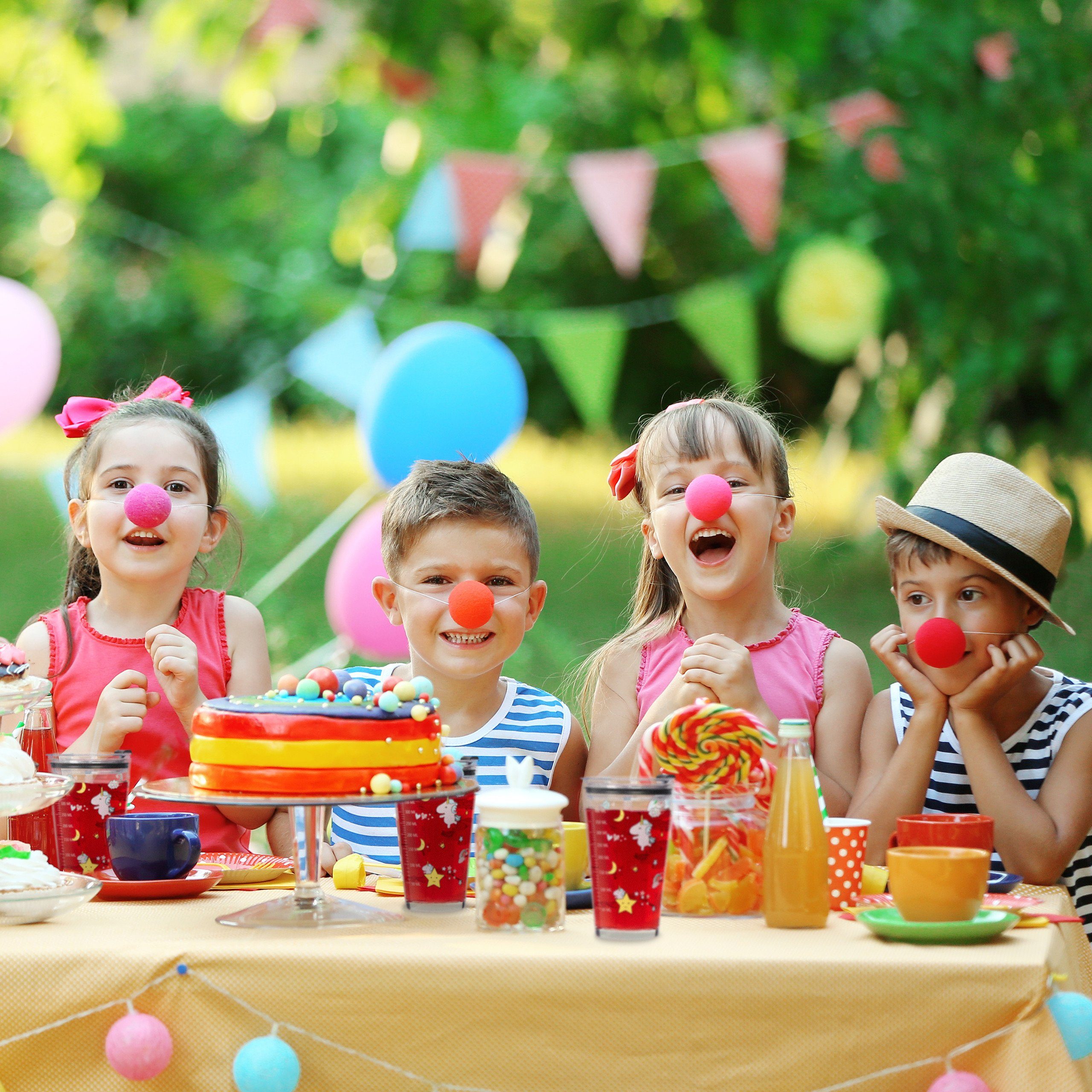 relaxdays Kinderbecher 4er Set Kindergläser mit Einhorn-Motiv, Glas