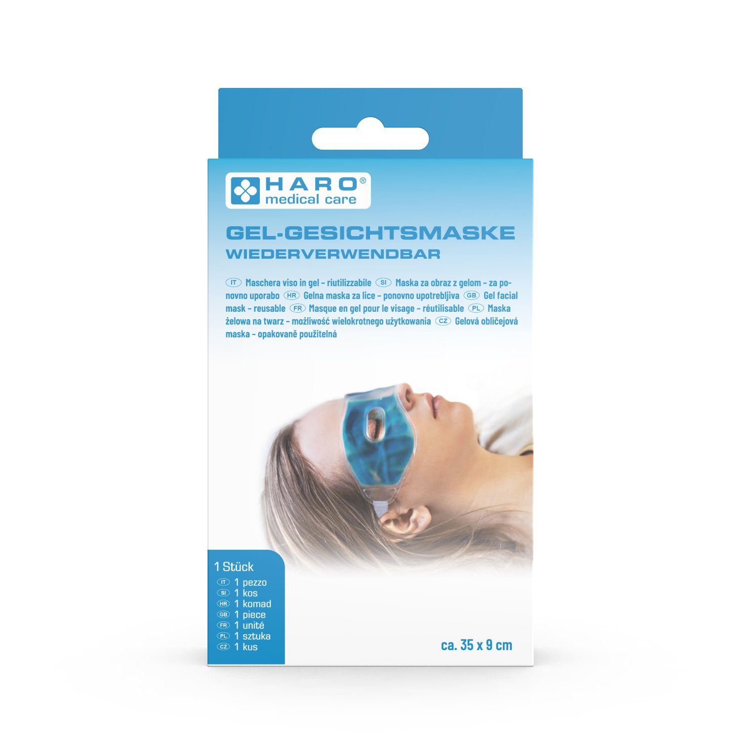 HARO-MC Gesichtsmaske Gel Gesichtsmaske, 1-tlg., 35 cm x 9 cm
