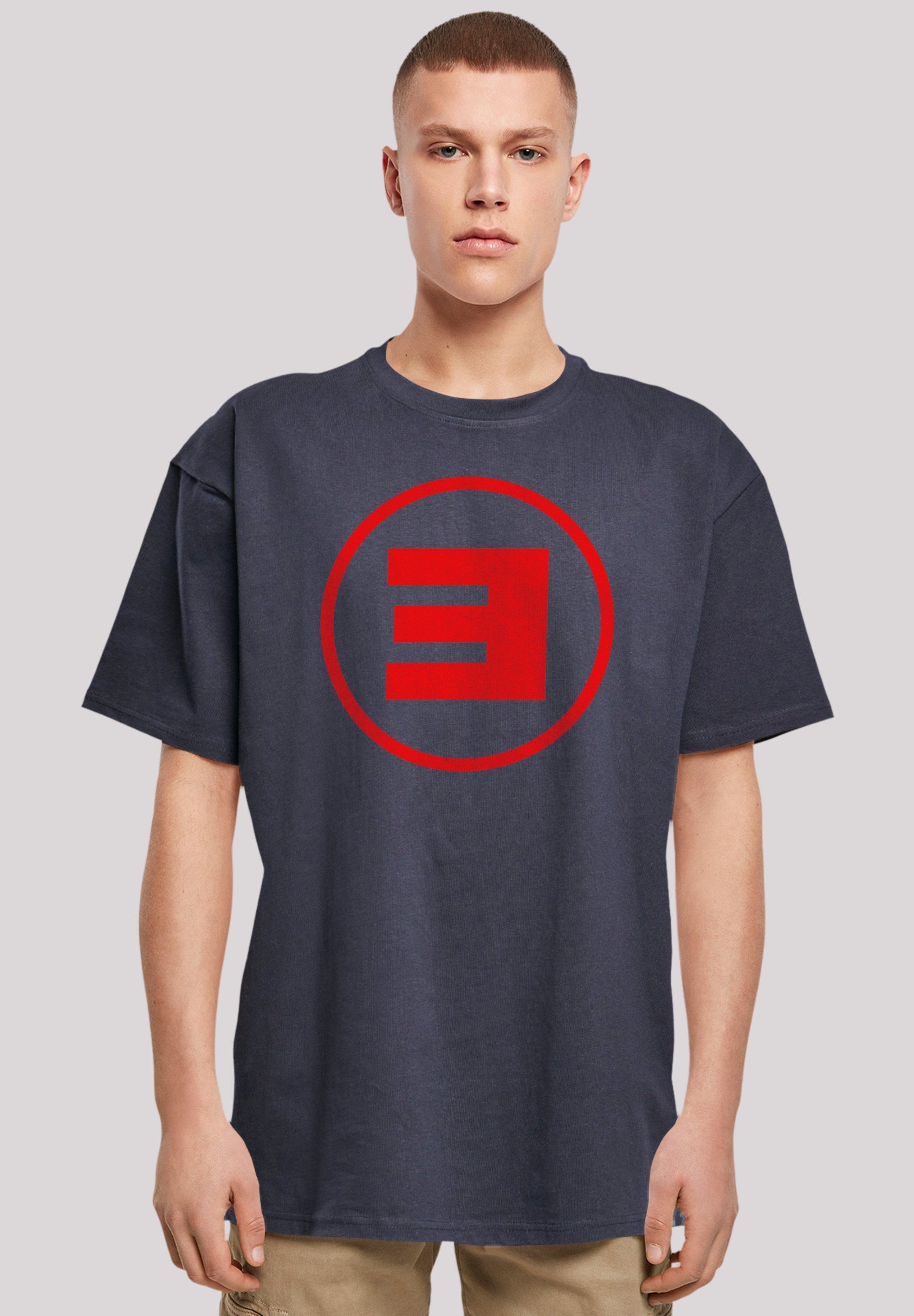 F4NT4STIC T-Shirt Eminem Circle E navy Qualität, Hop Music Rock Musik, Premium Off By Rap Hip