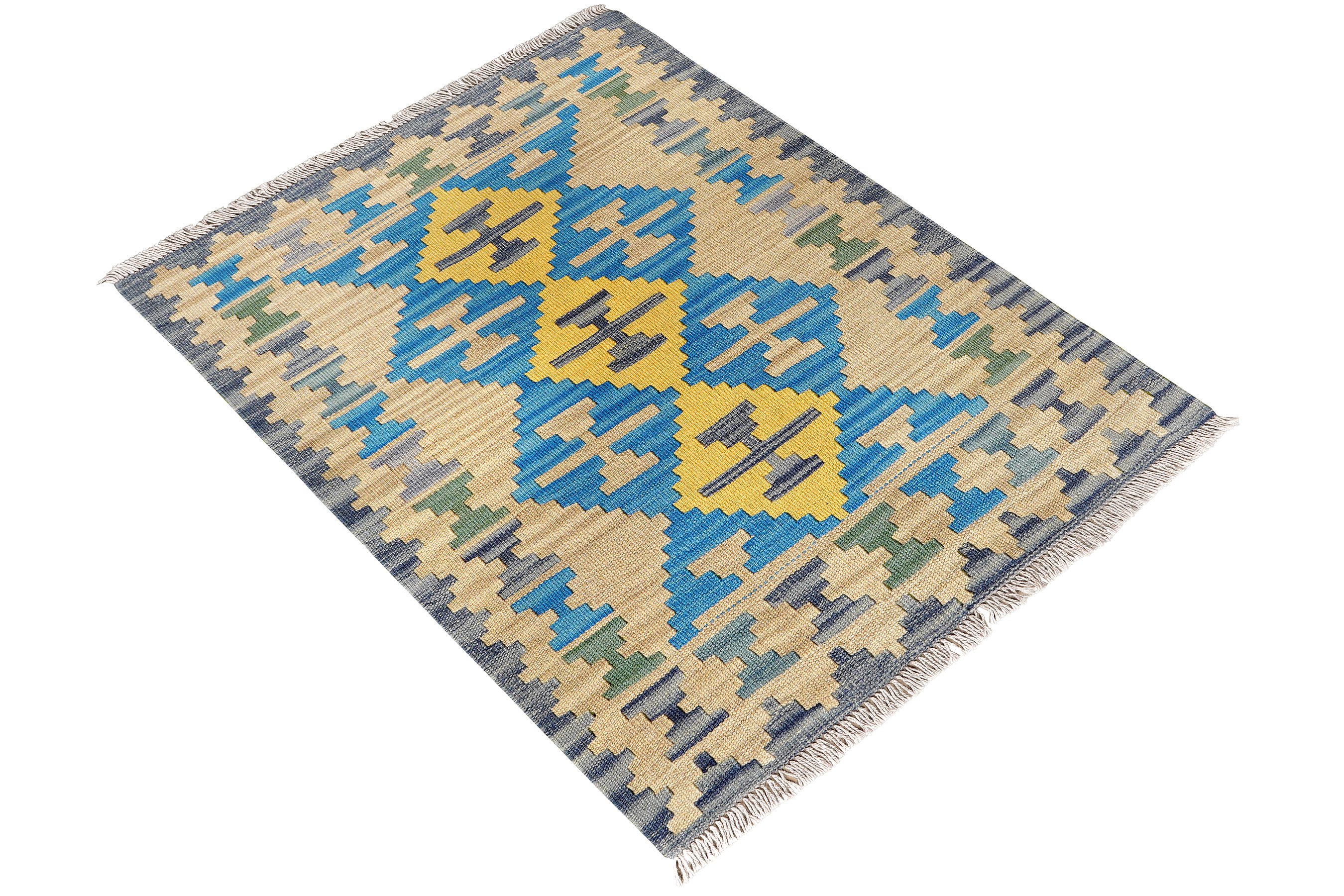 Rugtales Teppich Kelim Gashgai 110x80cm, Rechteck, Handgemachtes Unikat, nachhaltig und fair gefertigt
