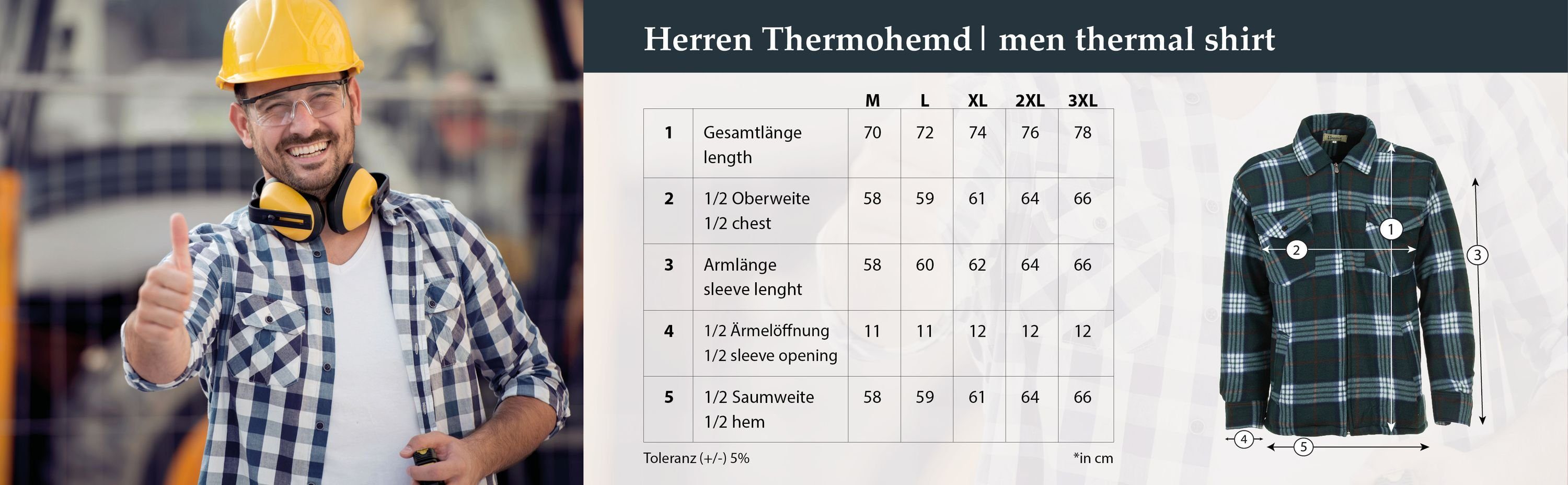 Henry Terre Arbeitsjacke Thermojacke Holzfällerjacke (HT) – Bild 5 von 5