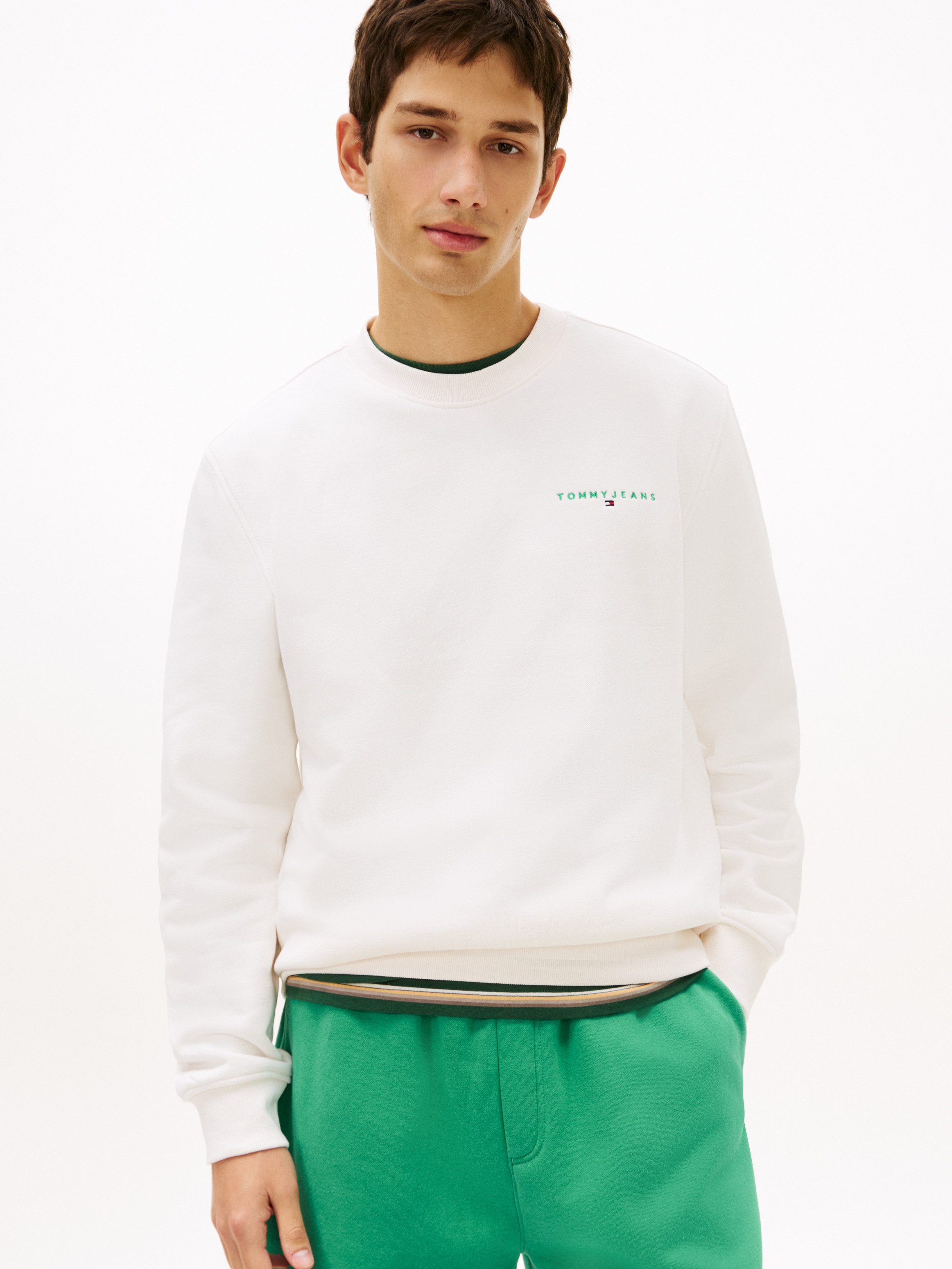 Tommy Jeans Sweatshirt TJM REG LINEAR CREW EXT mit Logostickerei günstig online kaufen