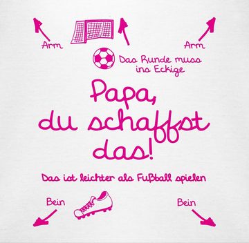 Shirtracer Shirtbody Papa du schaffst das Fußball Mädchen Strampler Baby Mädchen & Junge