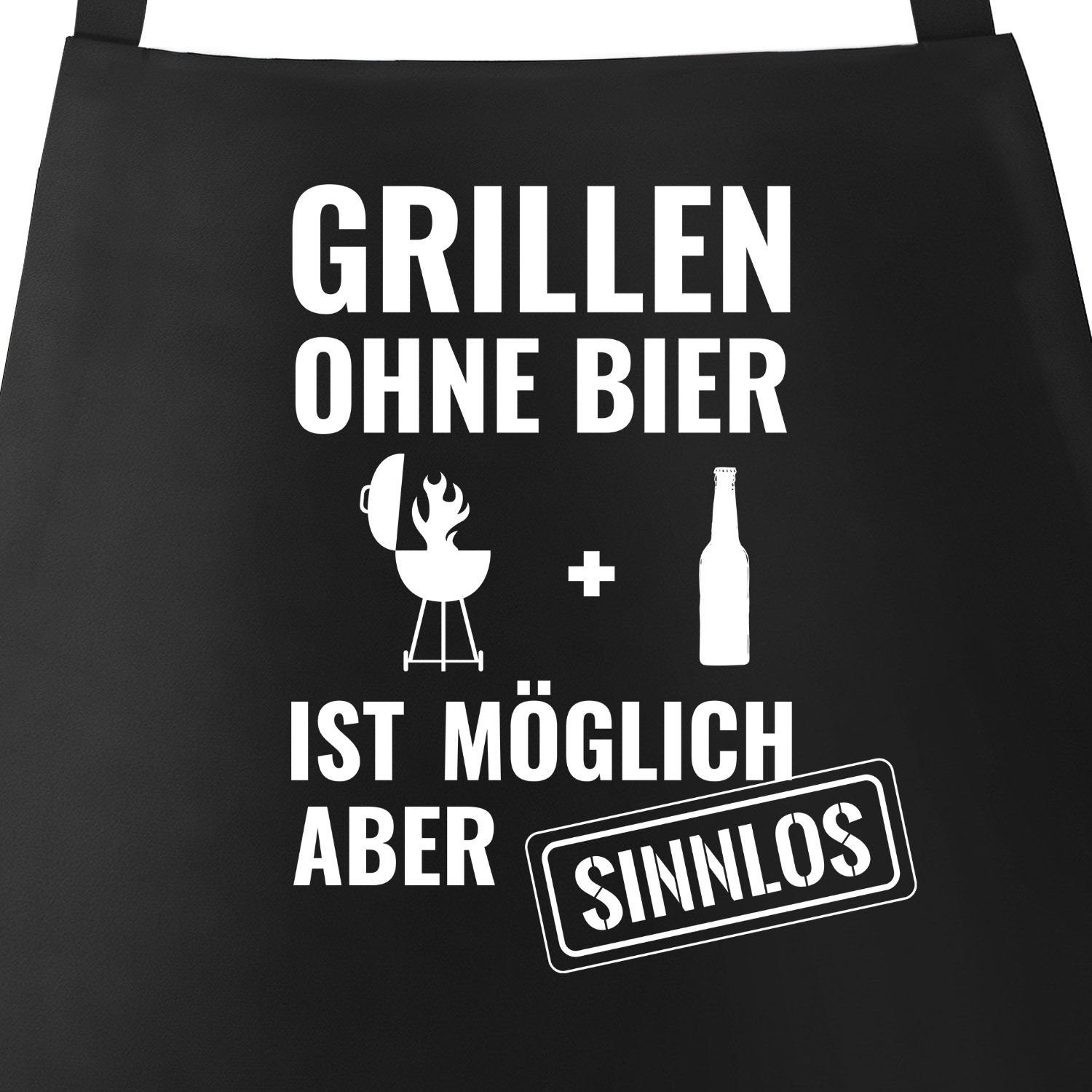 MoonWorks Grillschürze Grill-Schürze für Männer mit Spruch Grillen ohne Bie günstig online kaufen