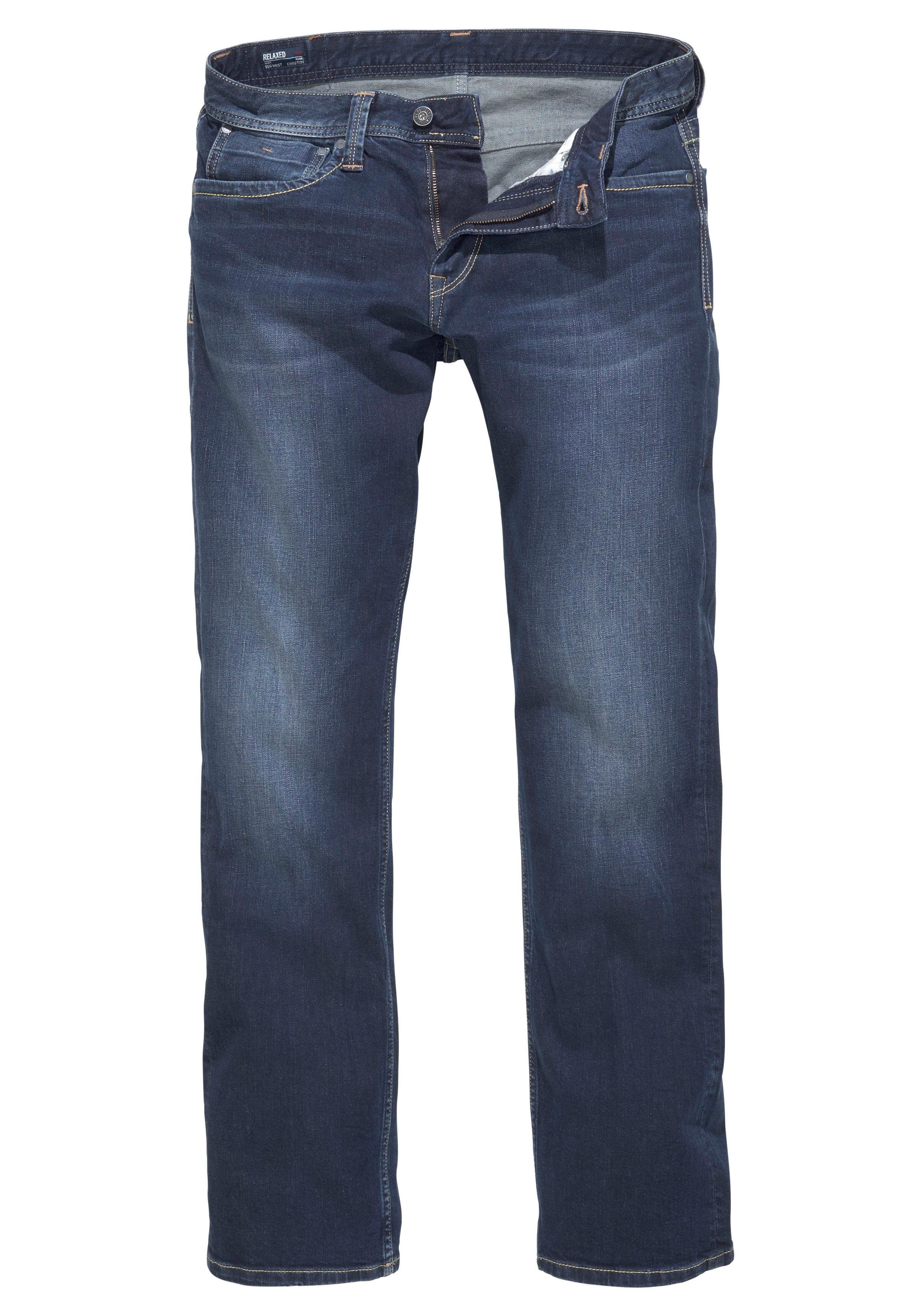 Straight-Jeans KINGSTON Pepe in Jeans dark-used ZIP 5-Pocket-Form