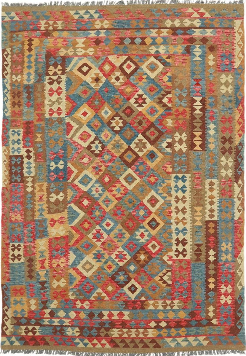 Orientteppich Kelim Afghan Heritage 211x301 Handgewebter Moderner Orientteppich, Nain Trading, rechteckig, Höhe: 3 mm