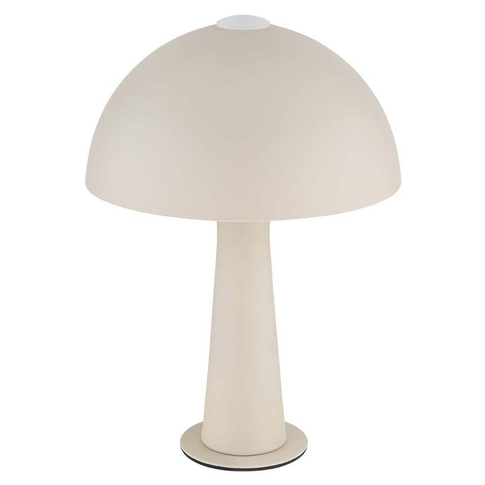 NOWA Tischleuchte, Leuchtmittel nicht inklusive, Tischleuchte Beistelllampe Leselampe Metall sandfarben matt H 28,5 cm