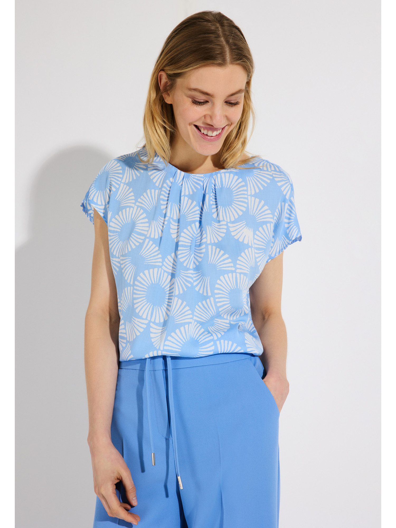 MORE&MORE Kurzarmbluse bedruckte Kurzarmbluse