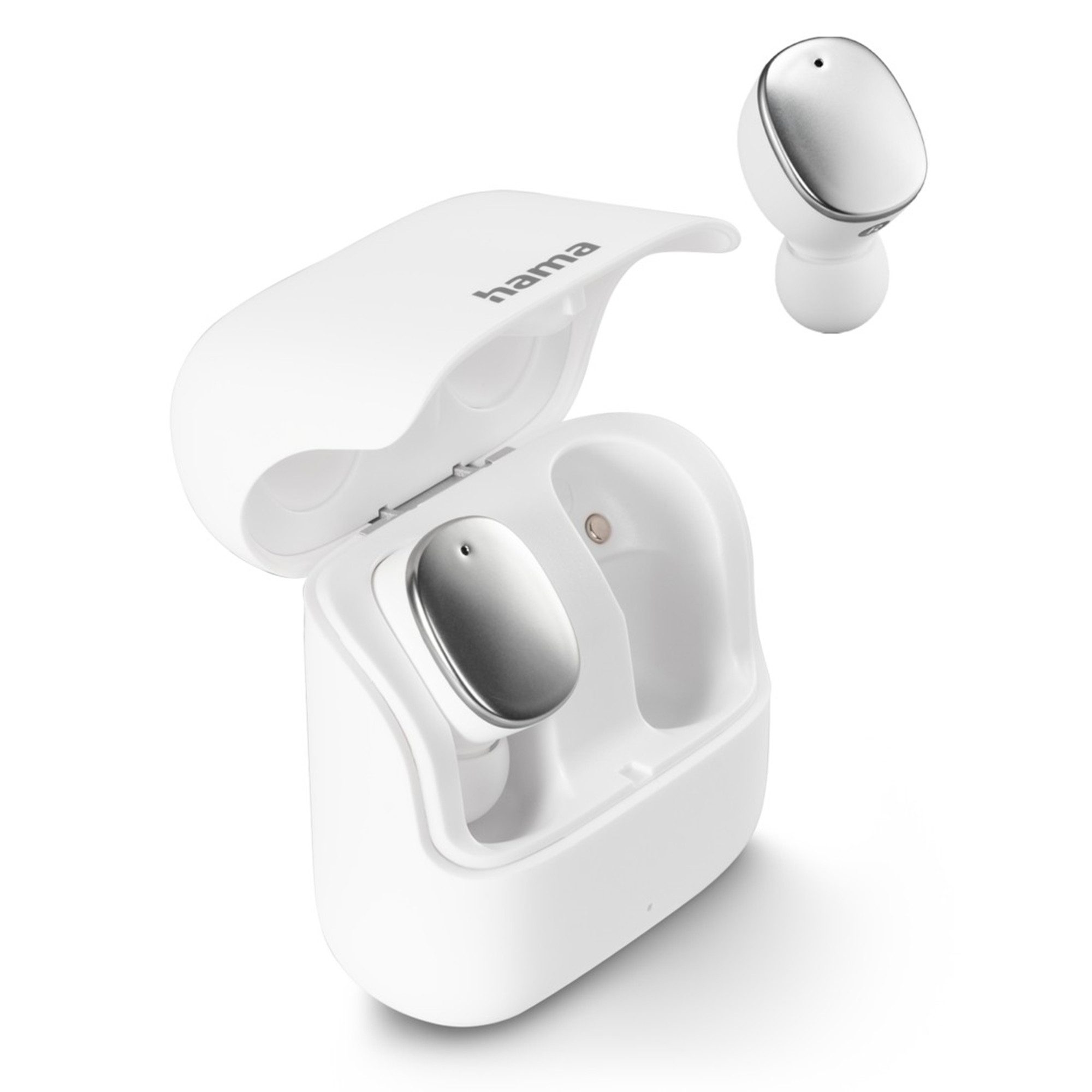 Hama Spirit Pure, In-Ear, Weiß Bluetooth-Kopfhörer (Lautstärkeregler/Rufannahmetaste)