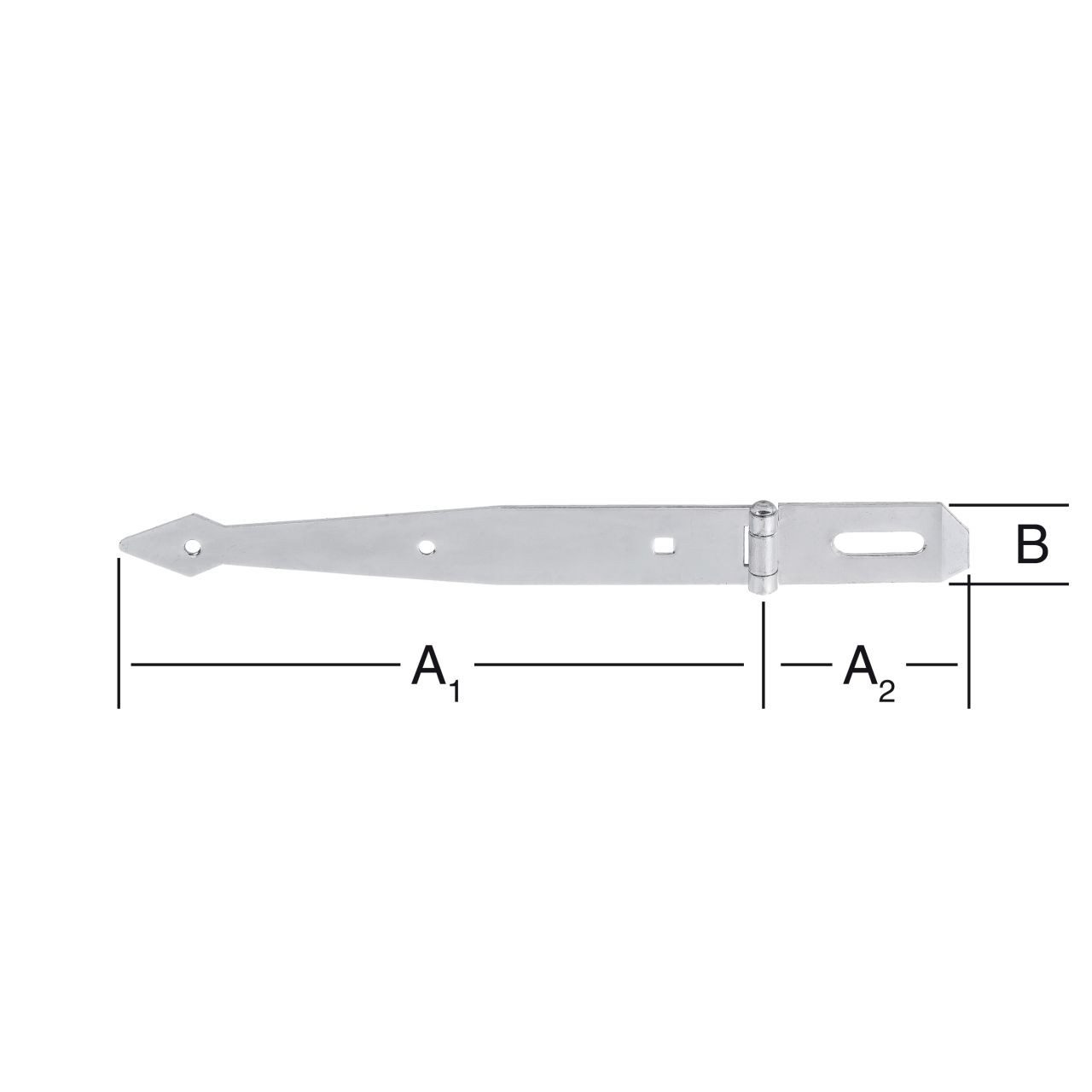 Thumbnail - Vormann Türriegel Vormann Überfallen verzinkt 250/50 x 35 mm