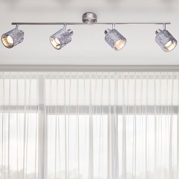 etc-shop LED Deckenspot, Leuchtmittel inklusive, Warmweiß, Decken Strahler Wohn Zimmer Lampe silber Spot Leuchte verstellbar im