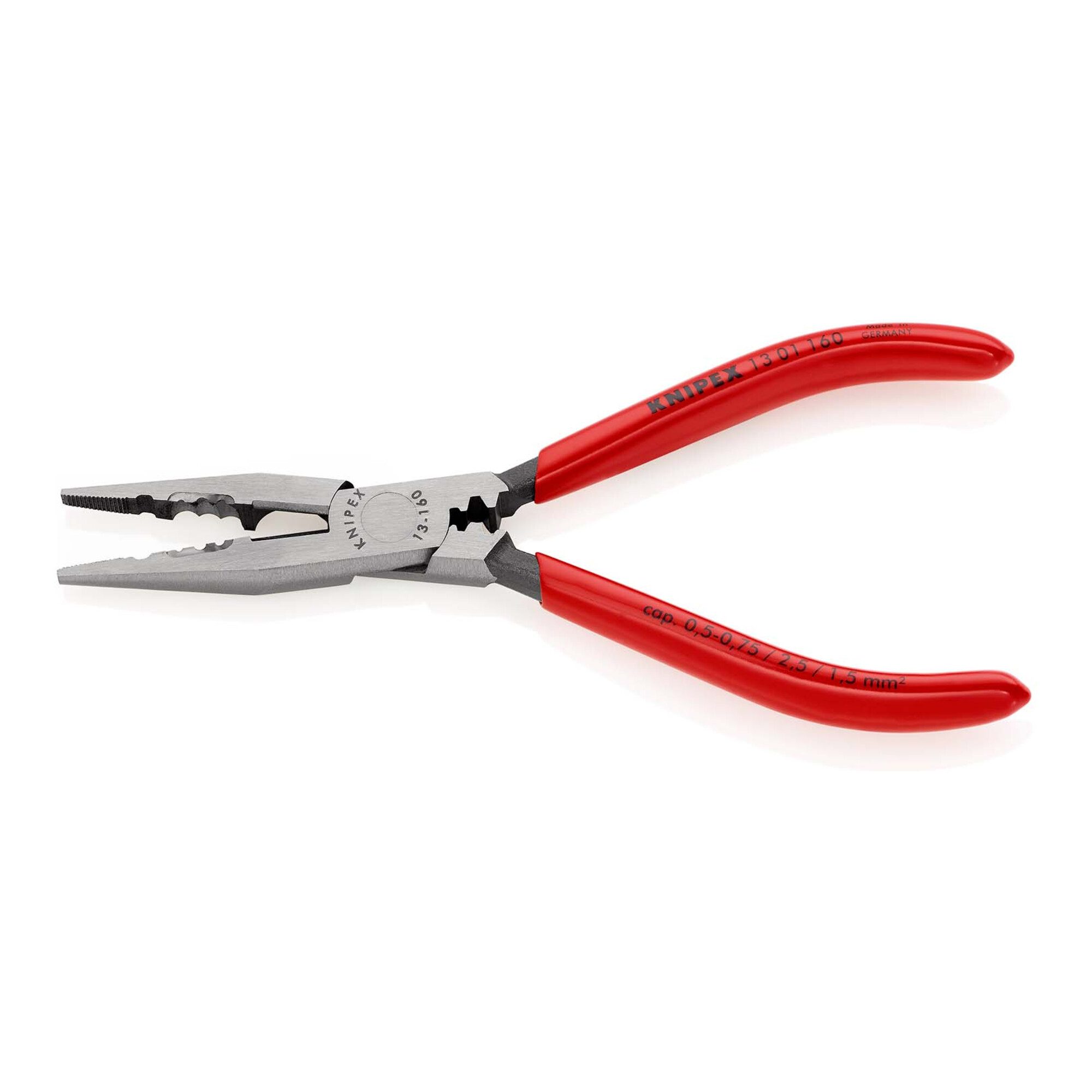 Knipex Abisolierzange KNIPEX 13 01 160 Verdrahtungszange mit Kunststoff überzogen schwarz at