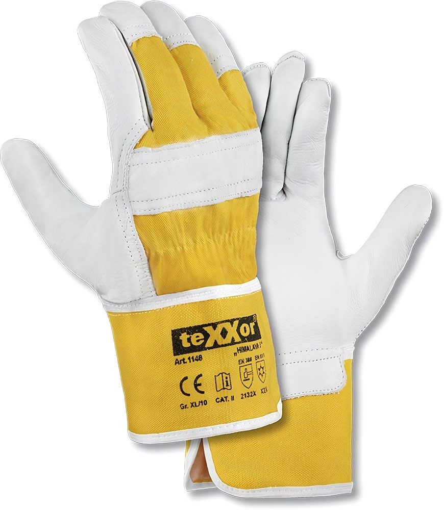 teXXor Arbeitshandschuh-Set Rindvollleder-Winterbauhandschuhe Himalaya I