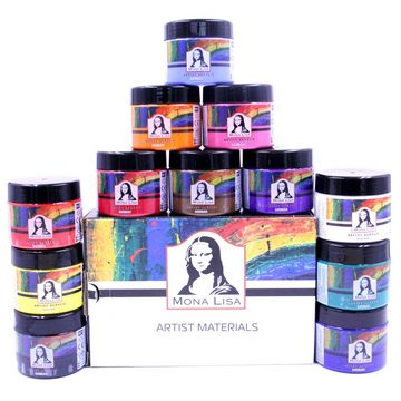 Monalisa Acrylfarbe Acrylfarben Set 12x125ml (1500ml), hoch-deckend