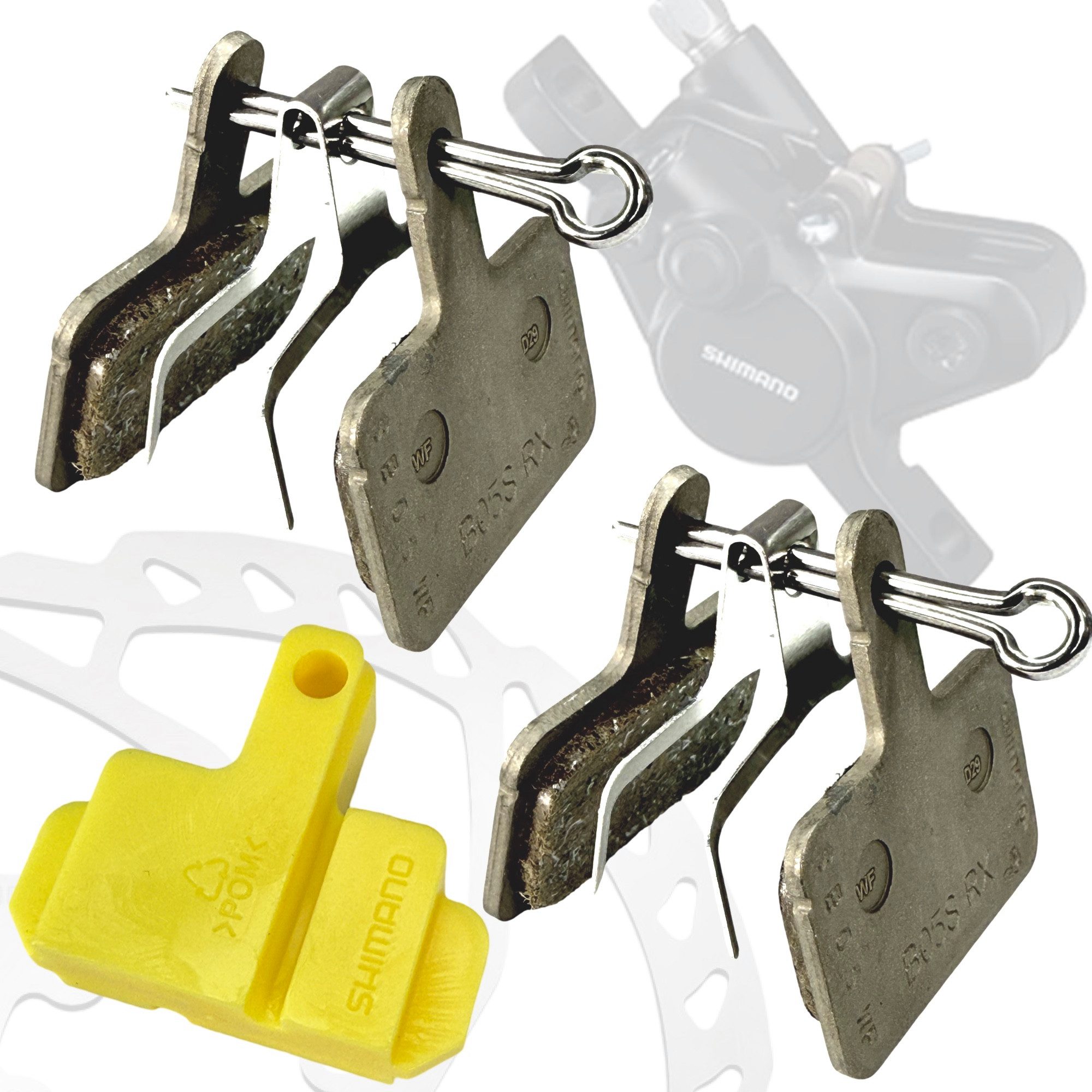 Shimano Scheibenbremse Shimano B05S Resine Fahrrad Scheibenbremsbeläge 2x paar + Bleedblock