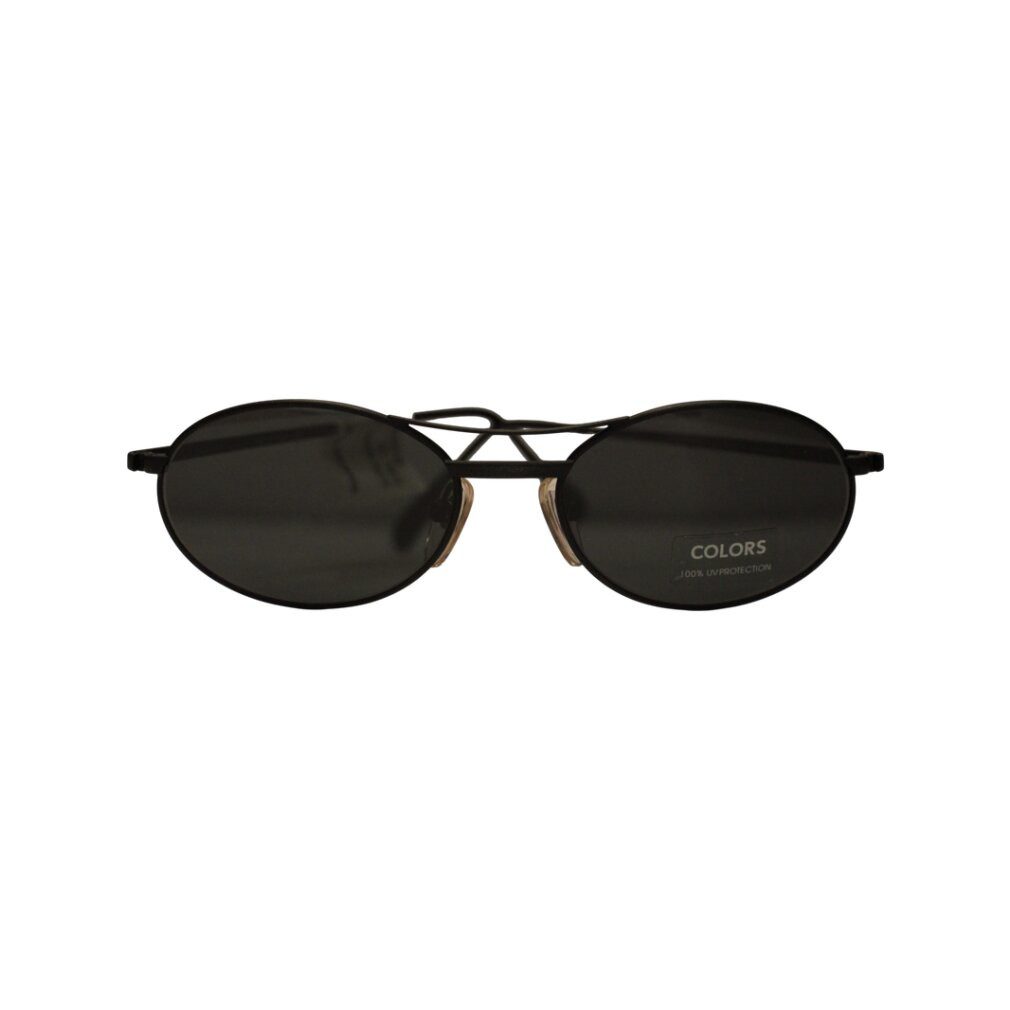 United Colors of Benetton Sonnenbrille Vereinigte Farben der Sonnenbrille Schwarz Metall Oval Unisex