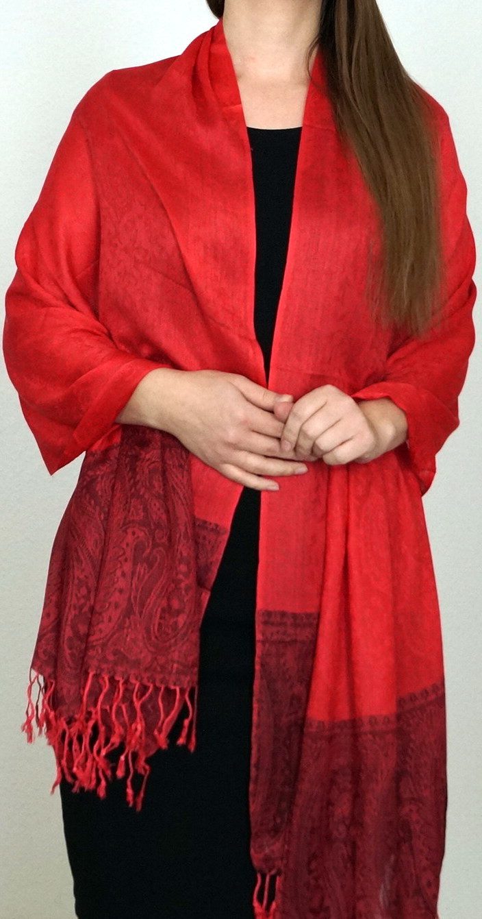 Ruwado Kaschmirschal Handgewebter Kaschmir Schal 75cm x 200cm, Für Klassische Damen mit klassischen Outfits und geschmack