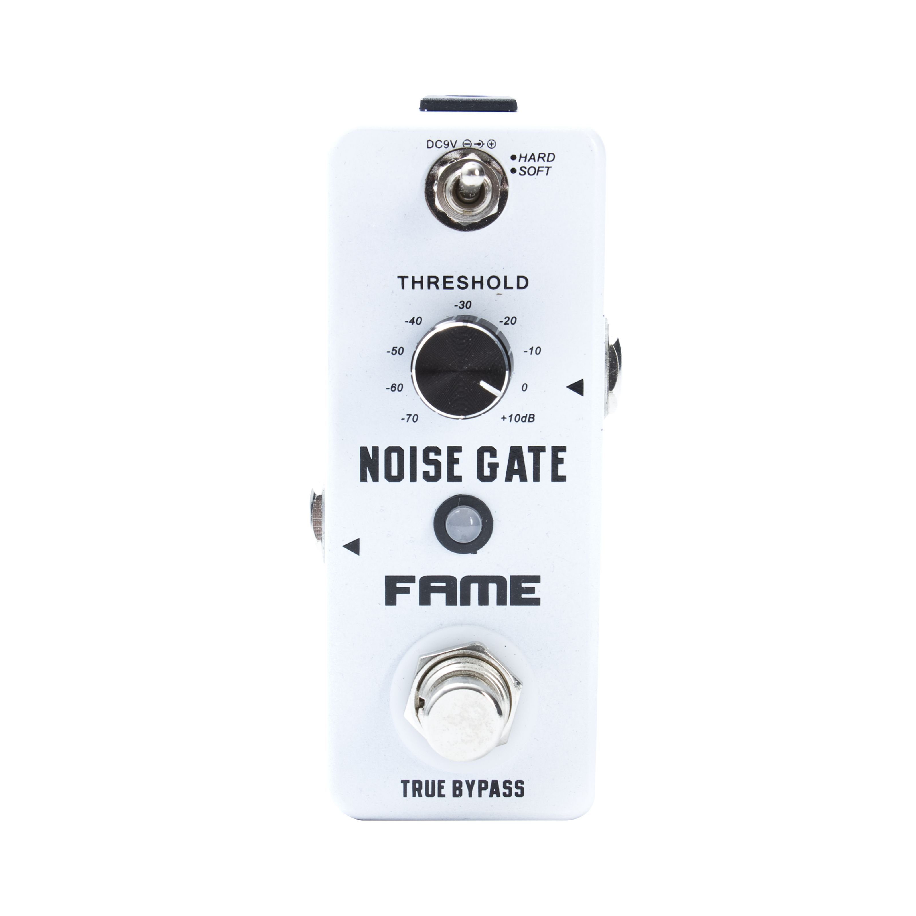 FAME Musikinstrumentenpedal, (LEF-319 Noise Gate Effektgerät für Gitarren Hard und Soft Mode Threshold-Regler True Bypass kompaktes Design, Effekte, Compressor/Gate/Limiter), LEF-319 Noise Gate, Effektgerät, Gitarren, Hard Mode, Soft Mode