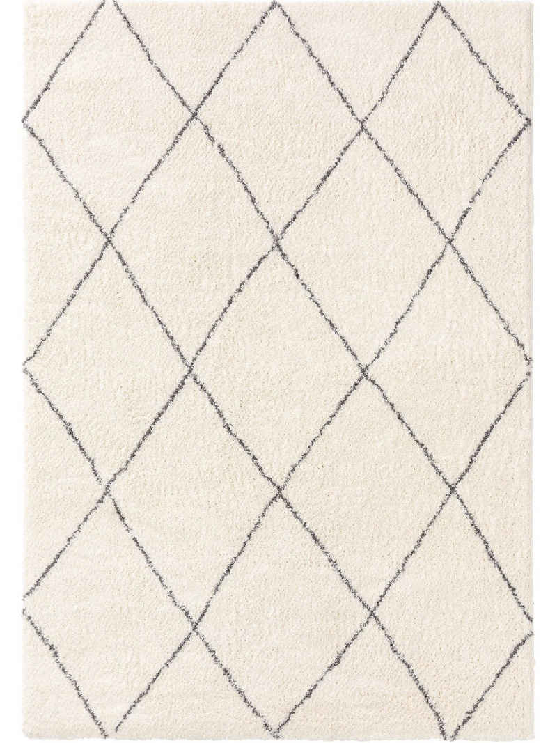 Hochflor-Teppich Benno, benuta, rechteckig, Höhe: 21 mm, Kunstfaser,  Berber, Hygge & Cozy, Wohnzimmer