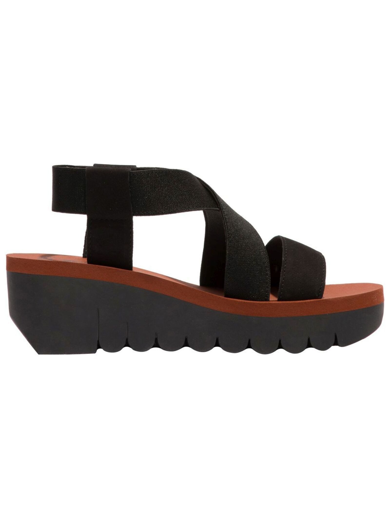 Fly London Fly London Sandalen Leder/Textil Keilsandalette