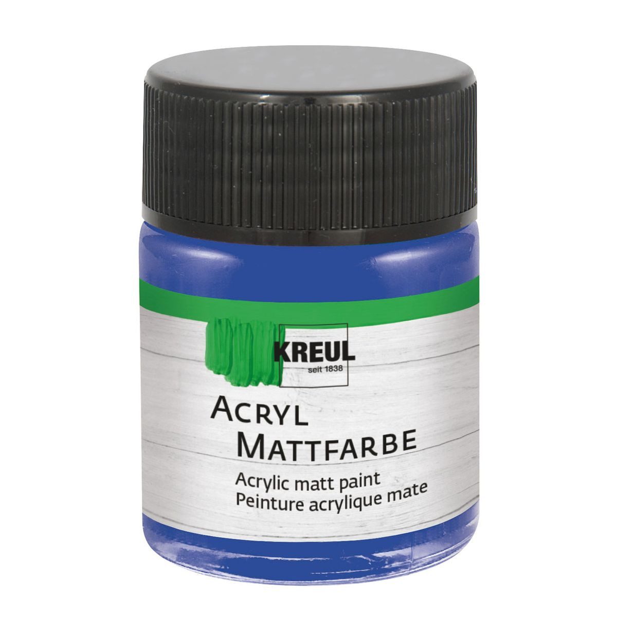 C. KREUL Acrylfarbe KREUL Acryl Mattfarbe blau 50ml Glas