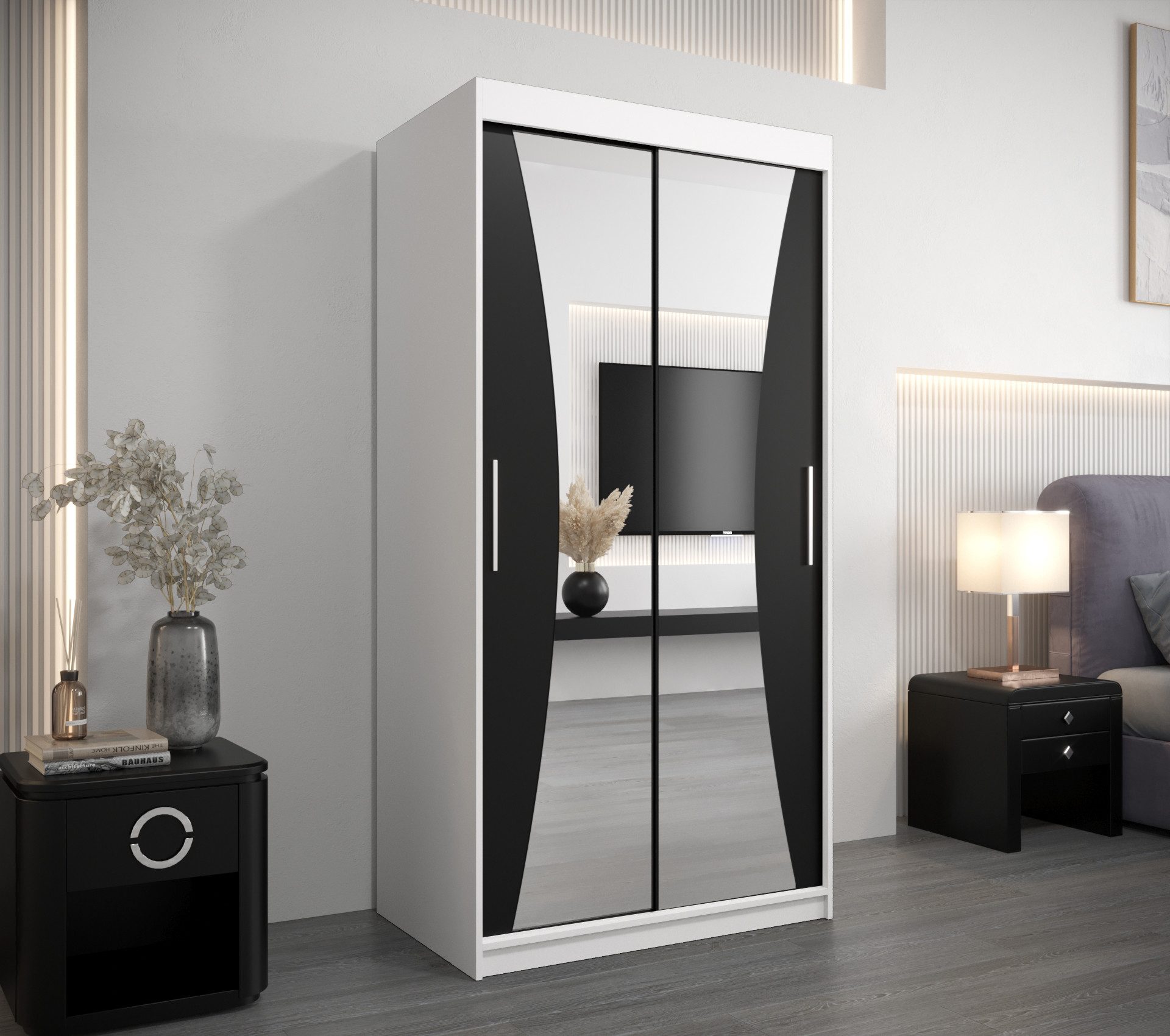 ABIKS MÖBEL Schwebetürenschrank MONACO Schlafzimmerschrank - mit Spiegel, K günstig online kaufen