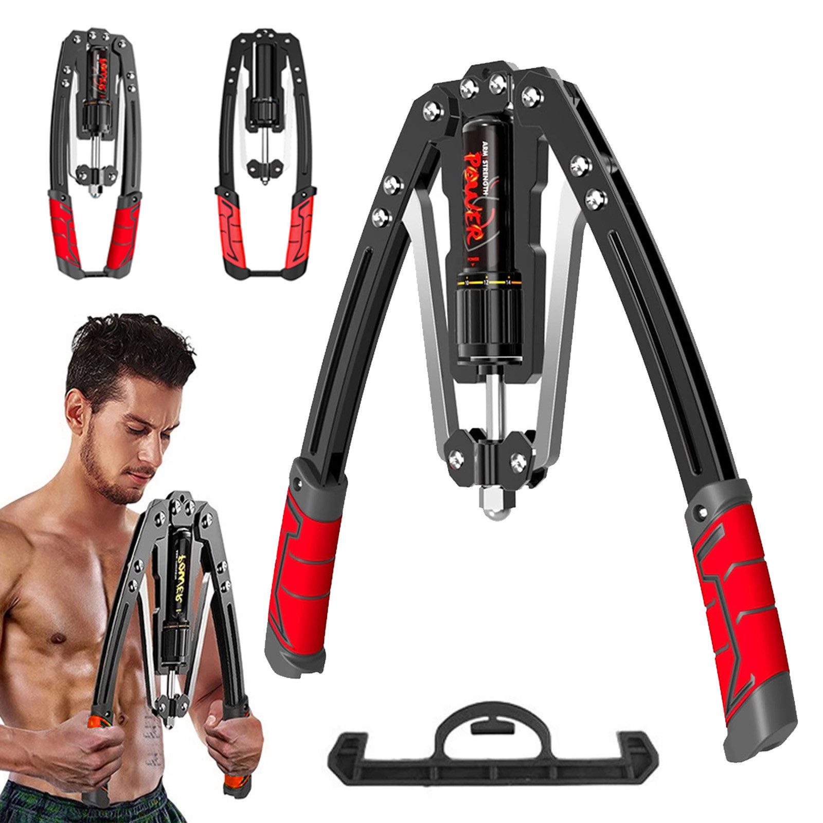 AKKEE Hantel-Set einstellbare hydraulische Armtrainingsgerät 10–200 kg, (Doppelfeder-Hydraulik-Power-Twister), Muskeltraining zur Stärkung der Armmuskulatur