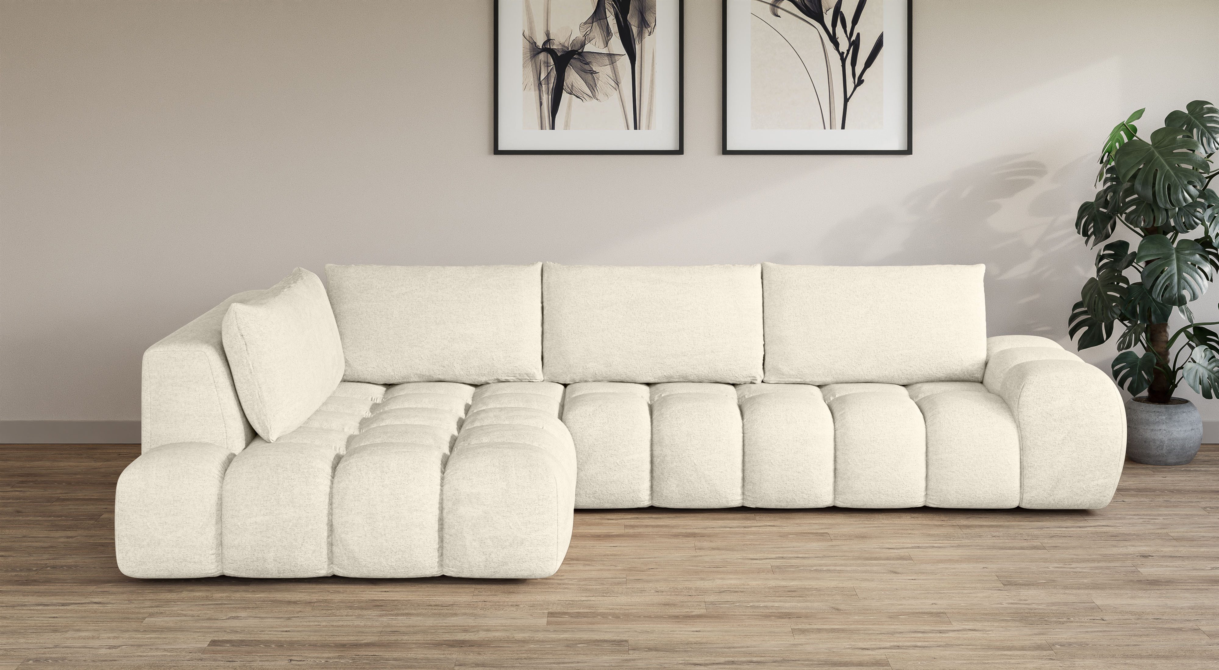 OTTO home Ecksofa "AZITA Designsofa, elegant und bequem L-Form, Bubble-Opti günstig online kaufen