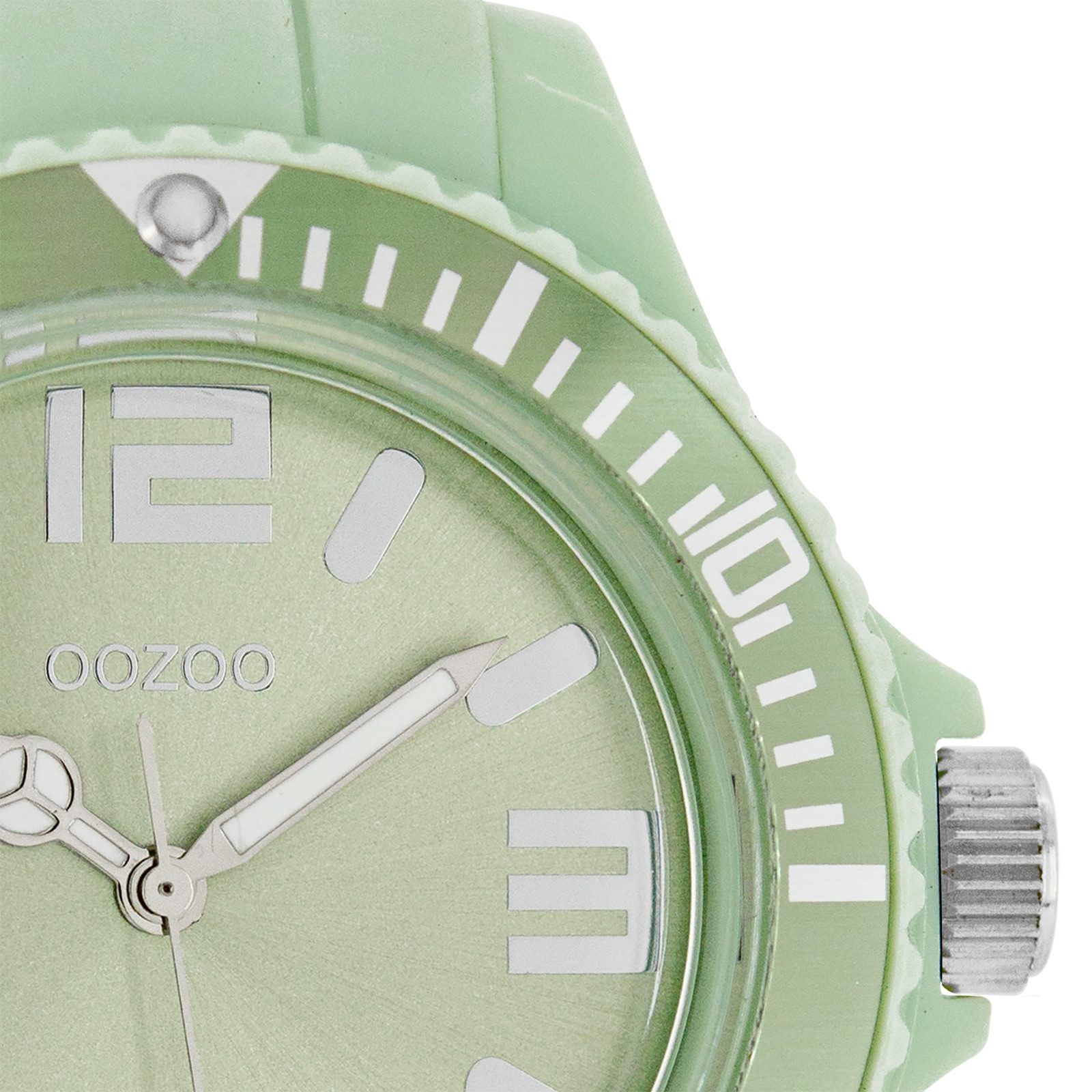 OOZOO Quarzuhr Oozoo Damen Armbanduhr Timepieces Analog, (Analoguhr), Damenuhr rund, extra groß (ca. 48mm) Silikonarmband, Fashion-Style