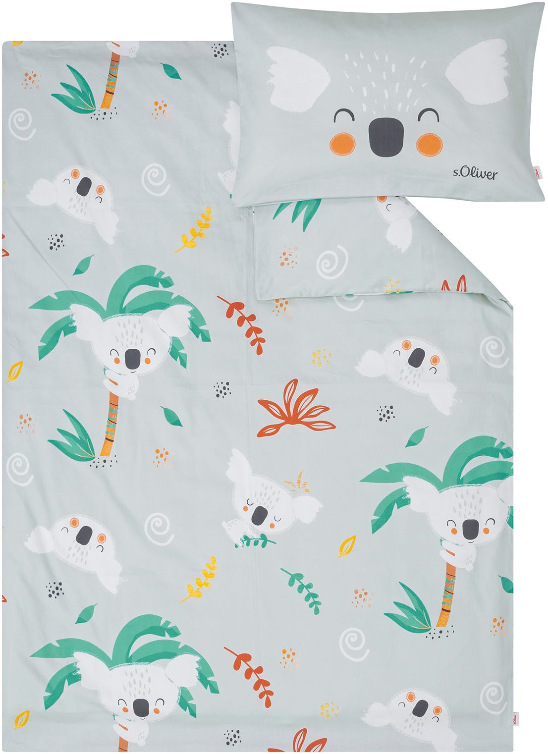 s.Oliver Kinderbettwäsche Satinbettwäsche s.Oliver Junior Koala, Mako-Satin, 2 teilig, mit süßen Koalabären