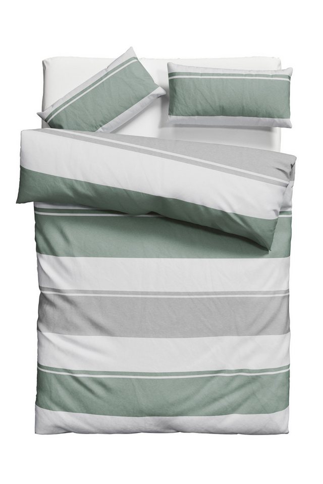 OTTO home Bettwäsche Yonne, Flanell PREMIUM, 2 teilig, Streifen Design, ab Gr. 135x200 cm, NEU: in Biber-Premium Qualität