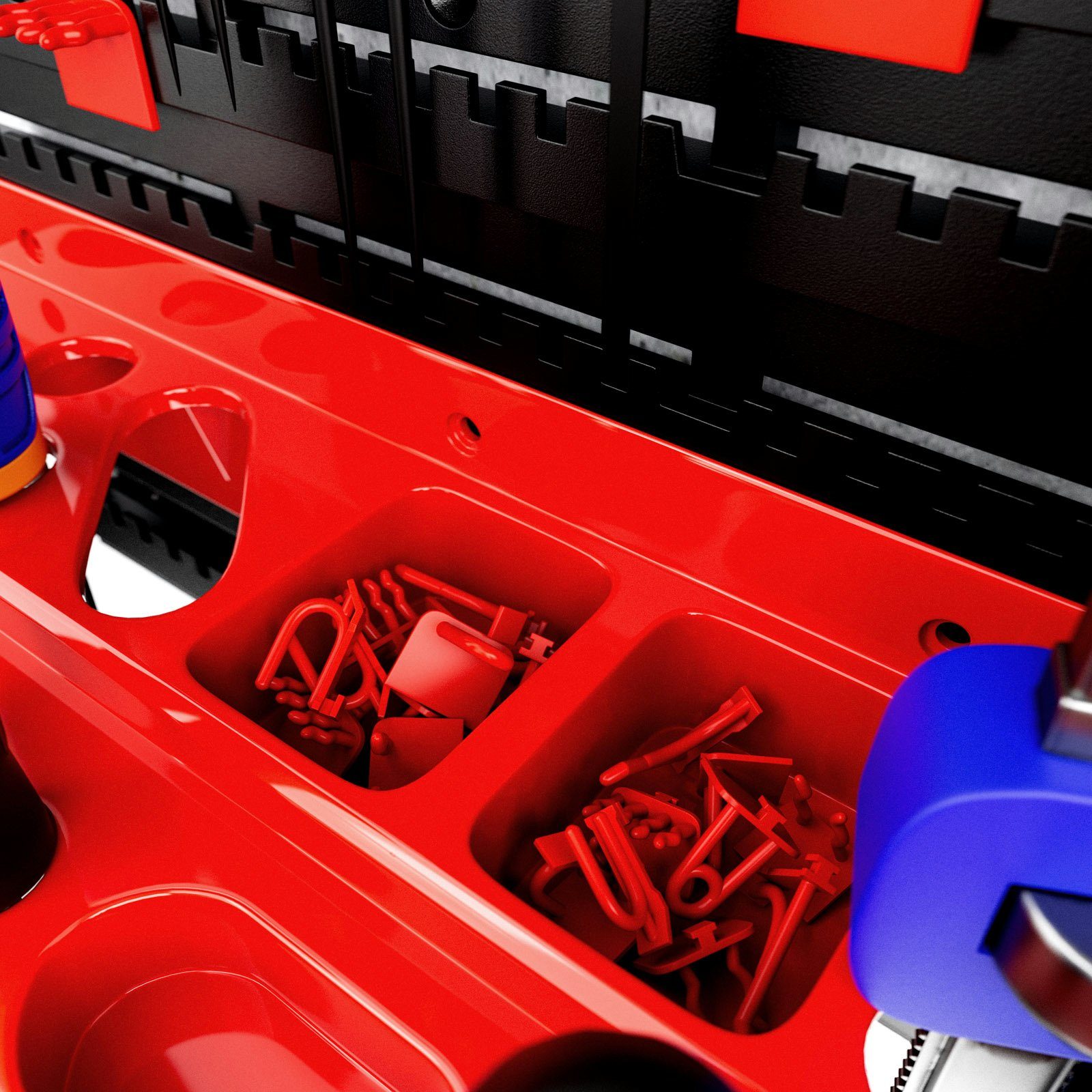 monzana Werkzeughalter, 95x54cm 54 tlg. 2 Wandplatten 50 Werkzeughaken erweiterbar Werkstatt