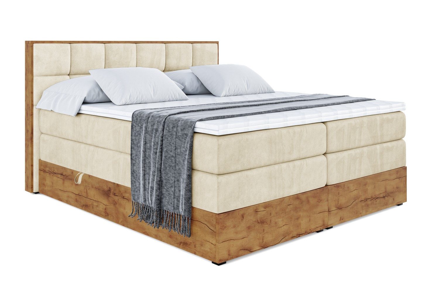ALTDECOR Boxspringbett LOLLI2 KING (Multipocket-Matratze H4, günstig online kaufen