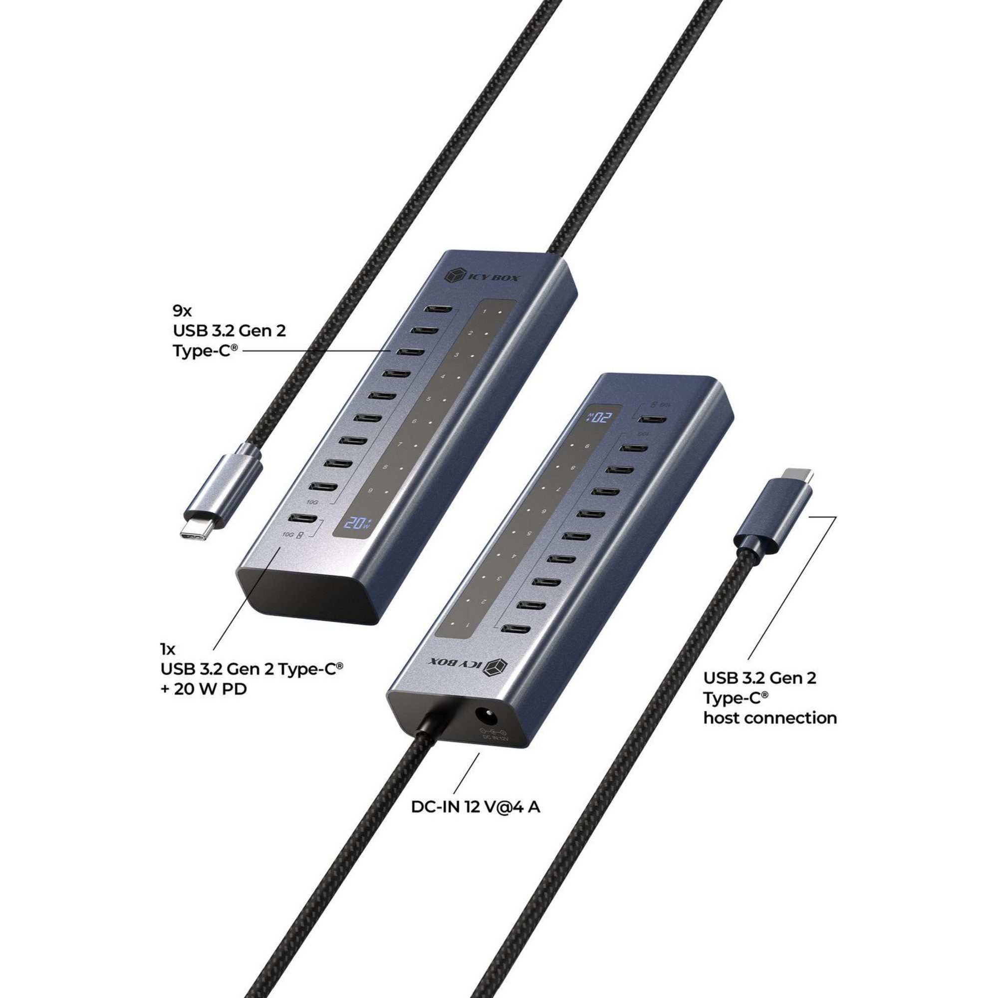 ICY BOX Laptop-Dockingstation ICY BOX IB-HUB1450-C31, USB-Hub