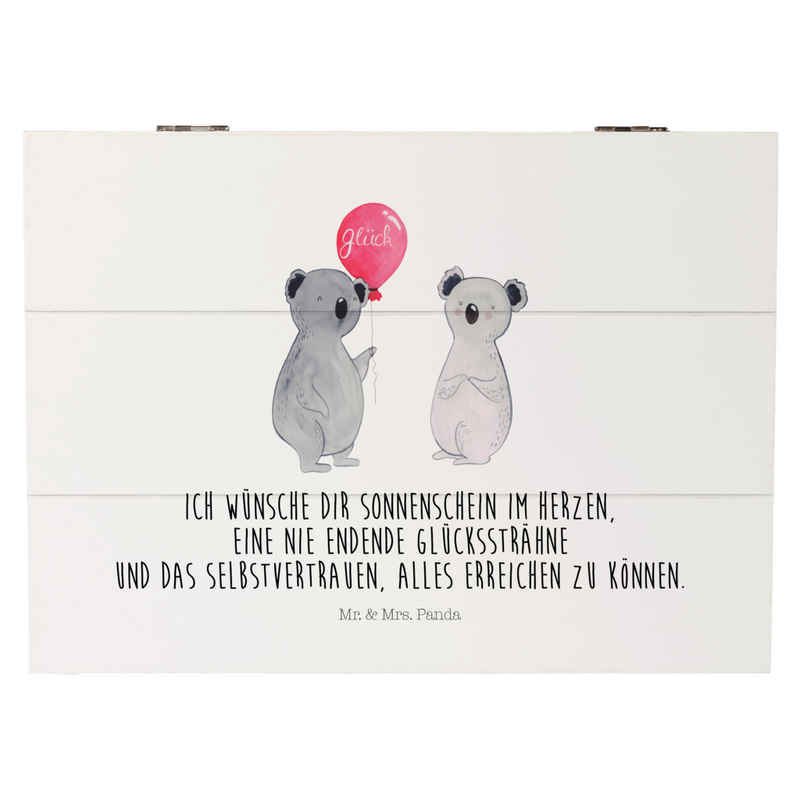 Mr. & Mrs. Panda Dekokiste Koala Luftballon - Weiß - Geschenk, Erinnerungskiste, Geburtstag, Sch (1 St)