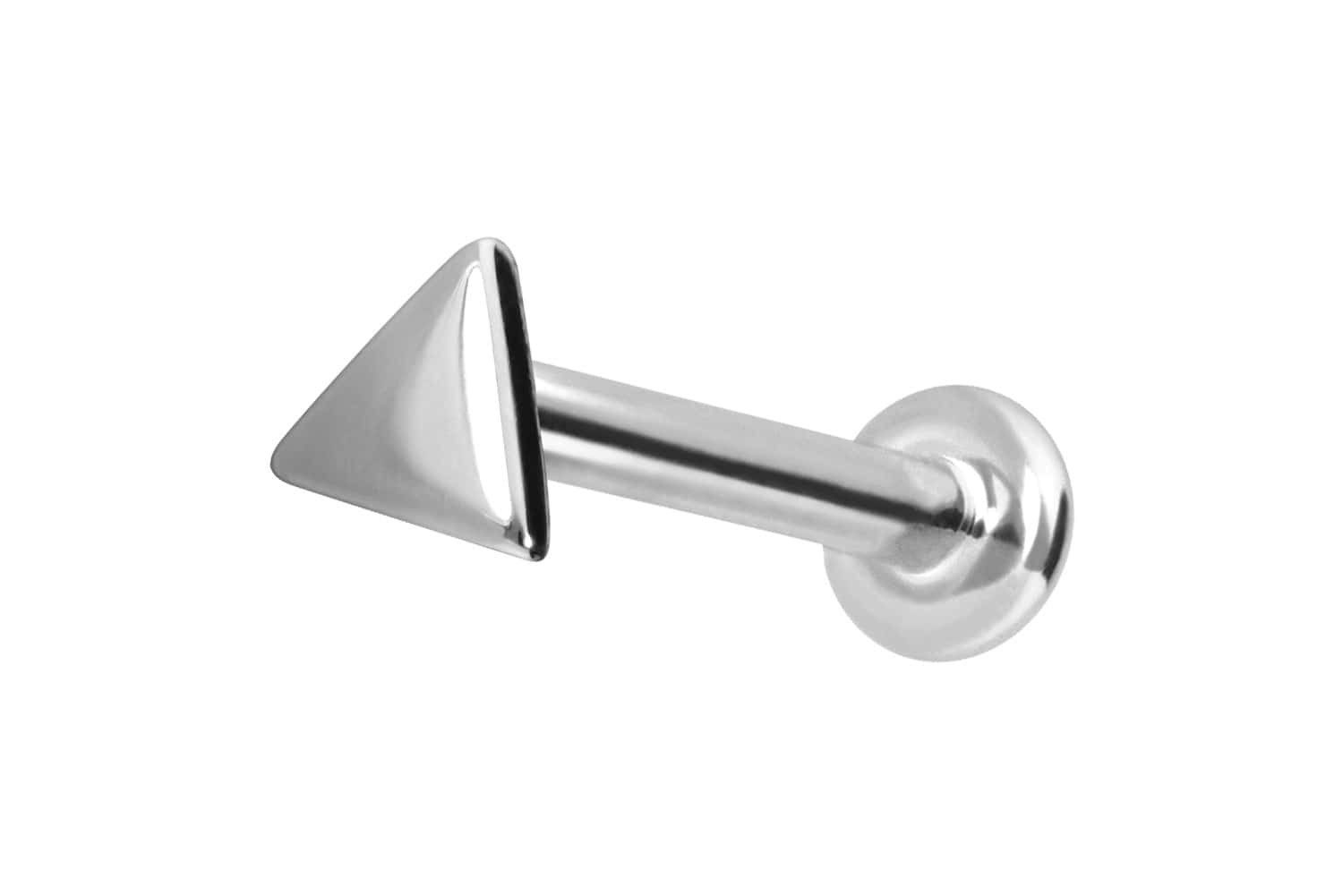 PIERCINGLINE Piercing-Set 14 Karat Gold Labret mit Innengewinde DREIECK (Labrets, 1-tlg)