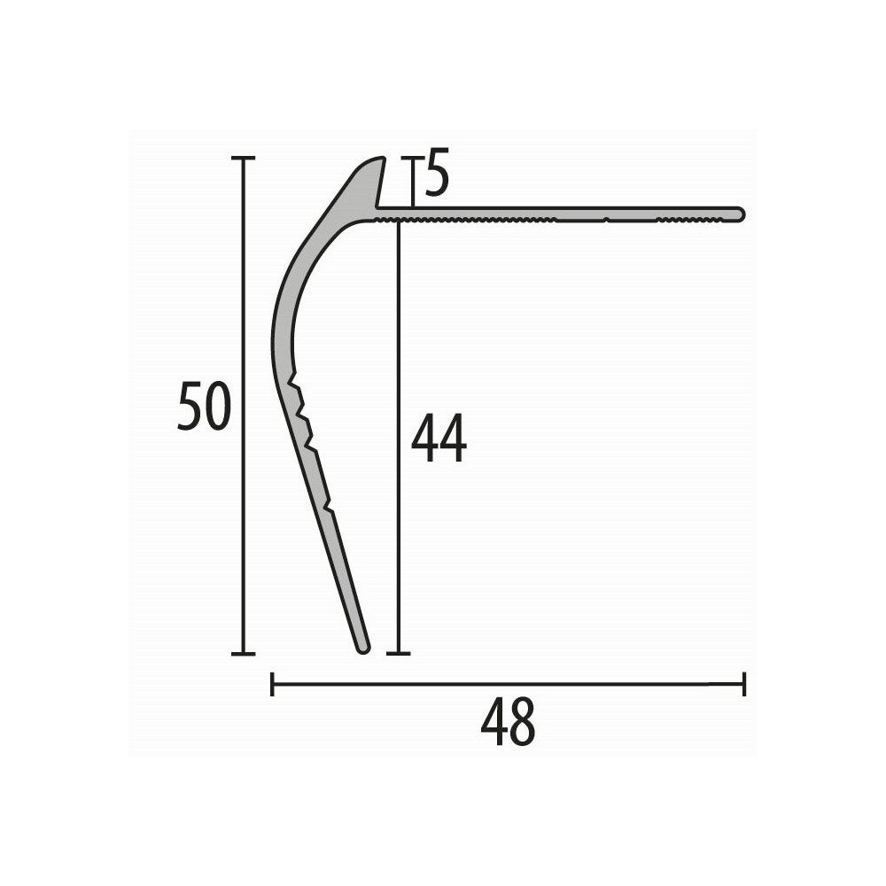 Küberit Treppenkantenprofil 50 x 48 x günstig online kaufen