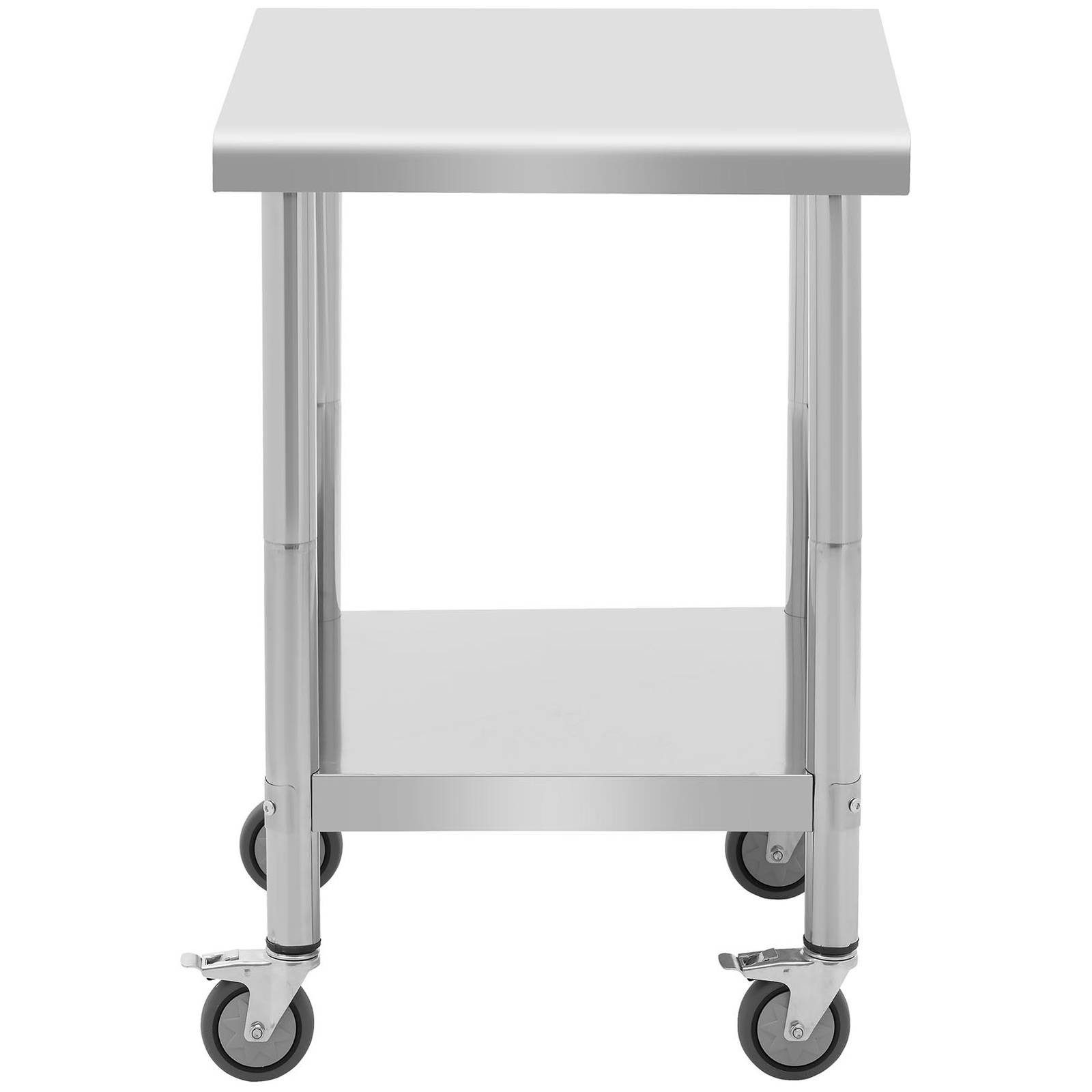 Royal Catering Arbeitstisch 60 x 60 cm Rollbarer Edelstahltisch Gastrotisch Edelstahl 120 kg, verschiedene Größen – Bild 4 von 5