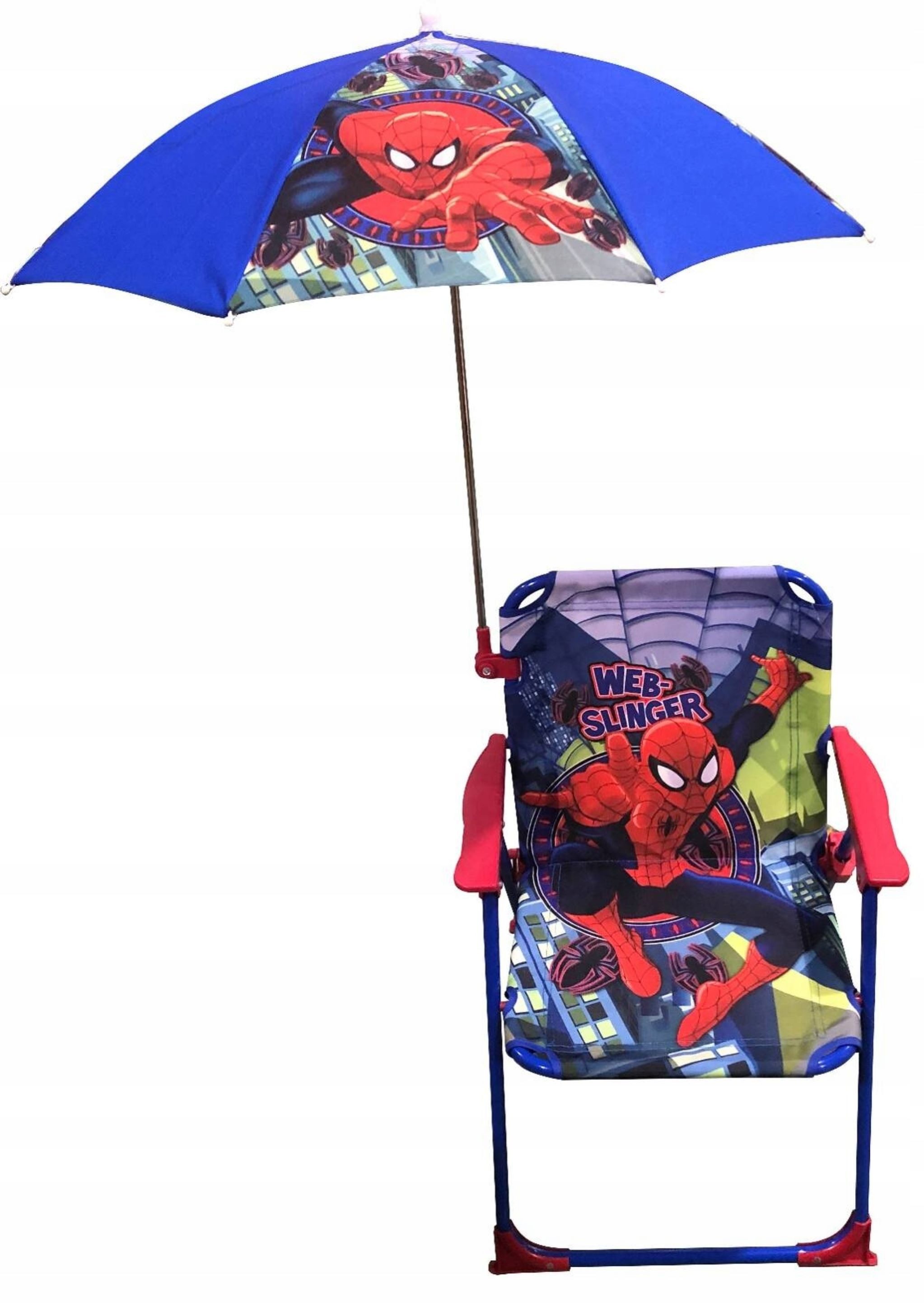 Festivalartikel Kinder-Gartenset Kinderstuhl mit Sonnenschirm Spiderman günstig online kaufen