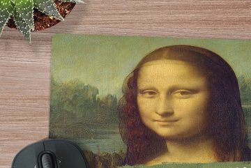 MuchoWow Mauspad Mona Lisa - Zitat - Da Vinci (1-St), Gaming, Mousepad, Büro, 20x20 cm, Mausunterlage