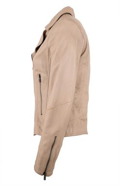 Jilani Lederjacke Baila Jilani - Damen Echtleder Lederjacke Lammnappa perlmutt