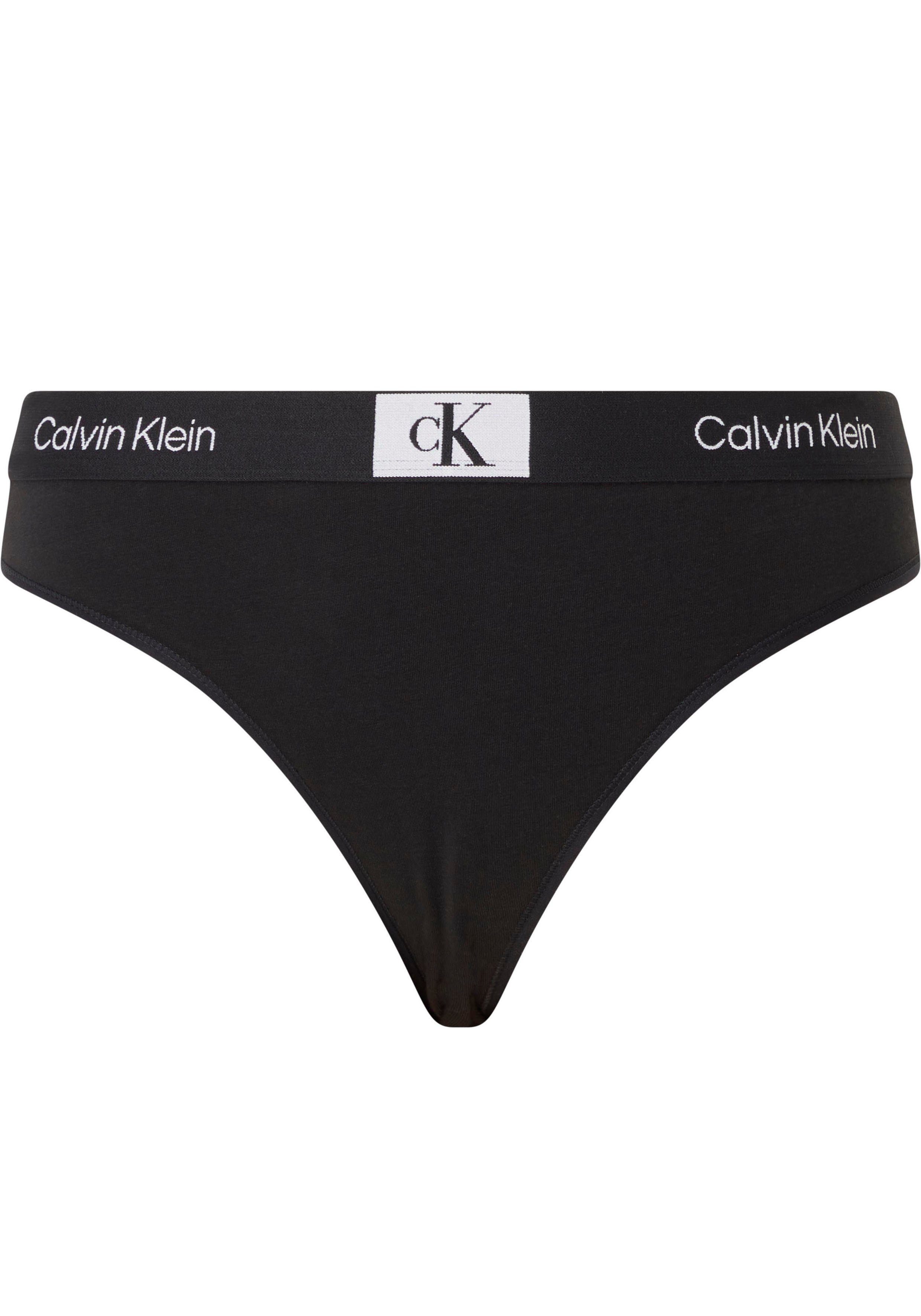 Calvin MODERN (FF) in THONG Size T-String Underwear BLACK Größen Klein Plus