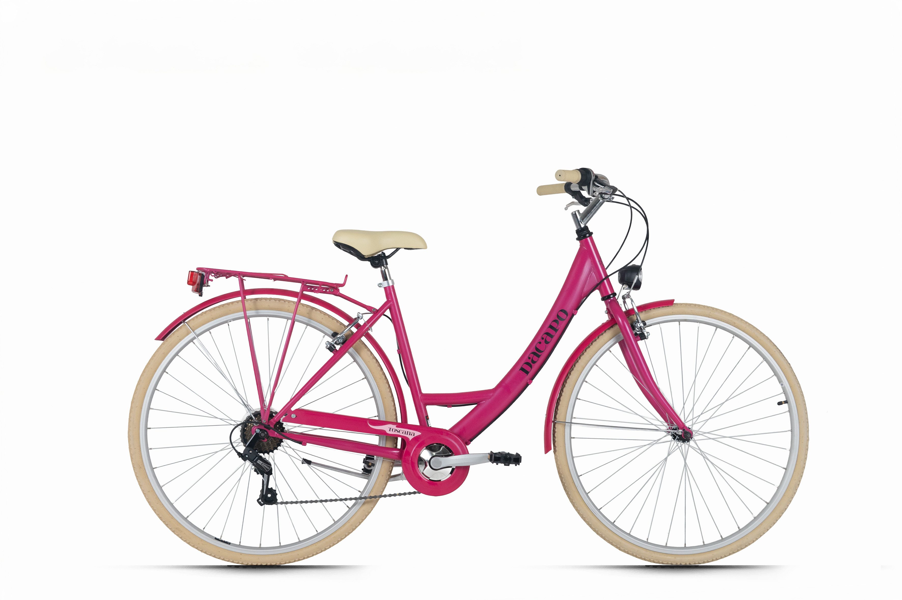 Dacapo Cityrad DaCapo Damenrad 28'' Toscana Rosa 6 Gänge RH 48 cm, 6 Gang Shimano Tourney Schaltwerk, Kettenschaltung