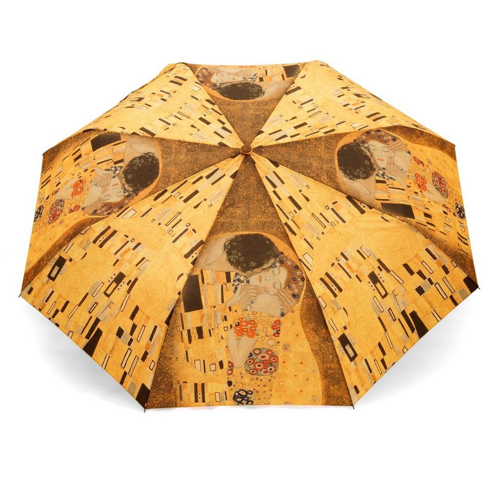 ROSEMARIE SCHULZ Heidelberg Taschenregenschirm Taschenschirm Automatik  Regenschirm Kunst Gustav Klimt Kuss, Auf/Zu -Automatik